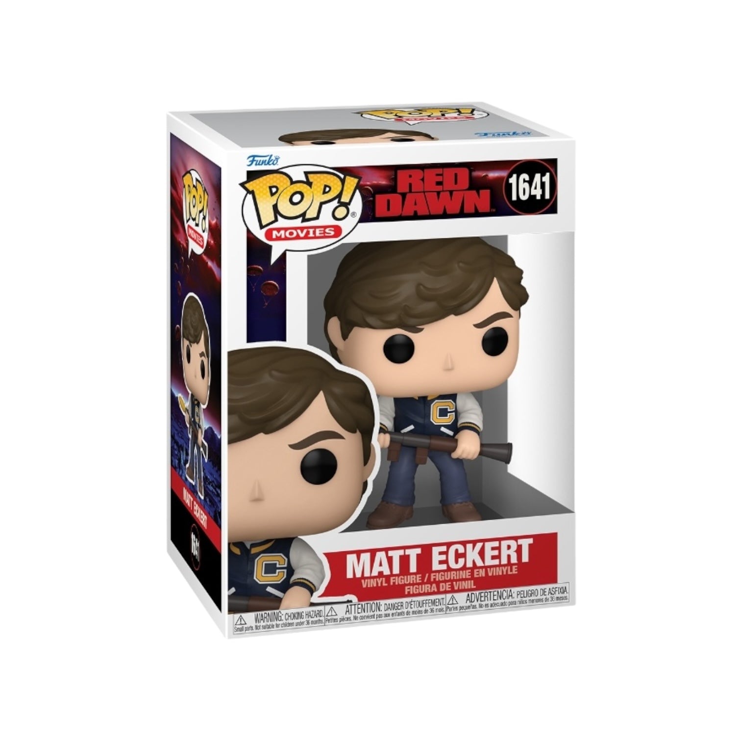 Matt Eckert #1641 Funko Pop! from Red Dawn, showcasing a collectible figure with intricate details and vivid colors.