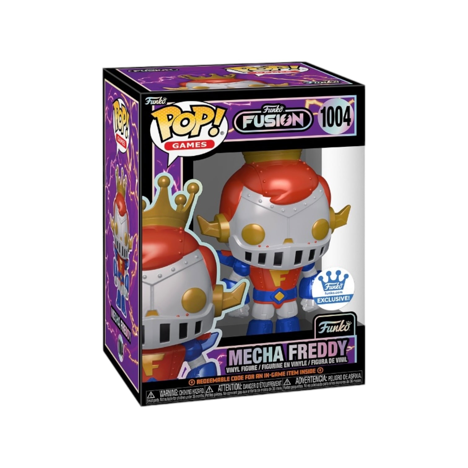 Mecha Freddy #1004 Funko Pop! figure, part of Funko Fusion, exclusive to Funko Shop, showcasing a robotic design.