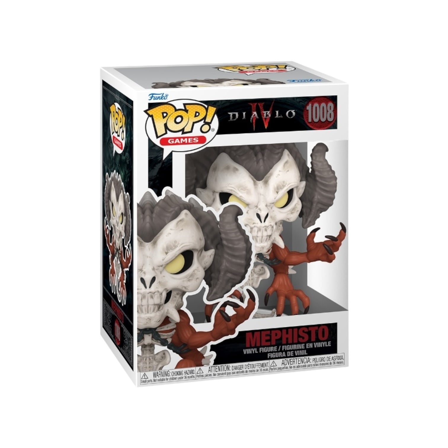 Mephisto #1008 Funko Pop! figure from Diablo IV, featuring a detailed design of the iconic character in vibrant colors.