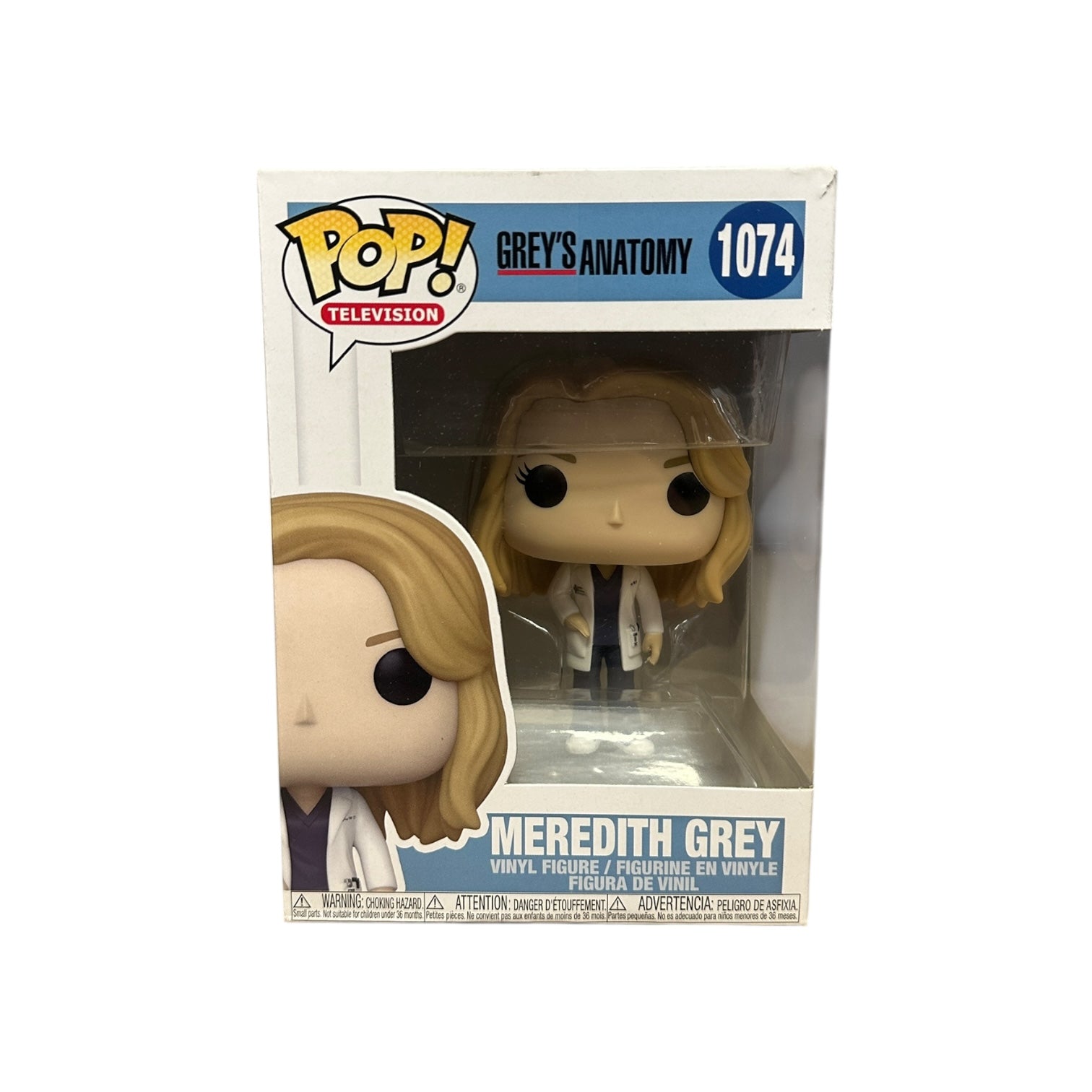 Funko Pop! vinyl figure of Meredith Grey from Grey's Anatomy in packaging