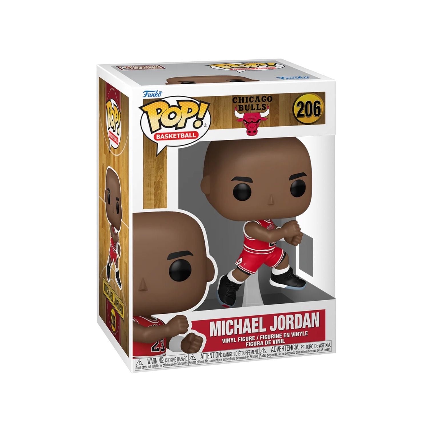Michael Jordan 206 Funko pop - in his red Jersey of the team Chicago Bulls