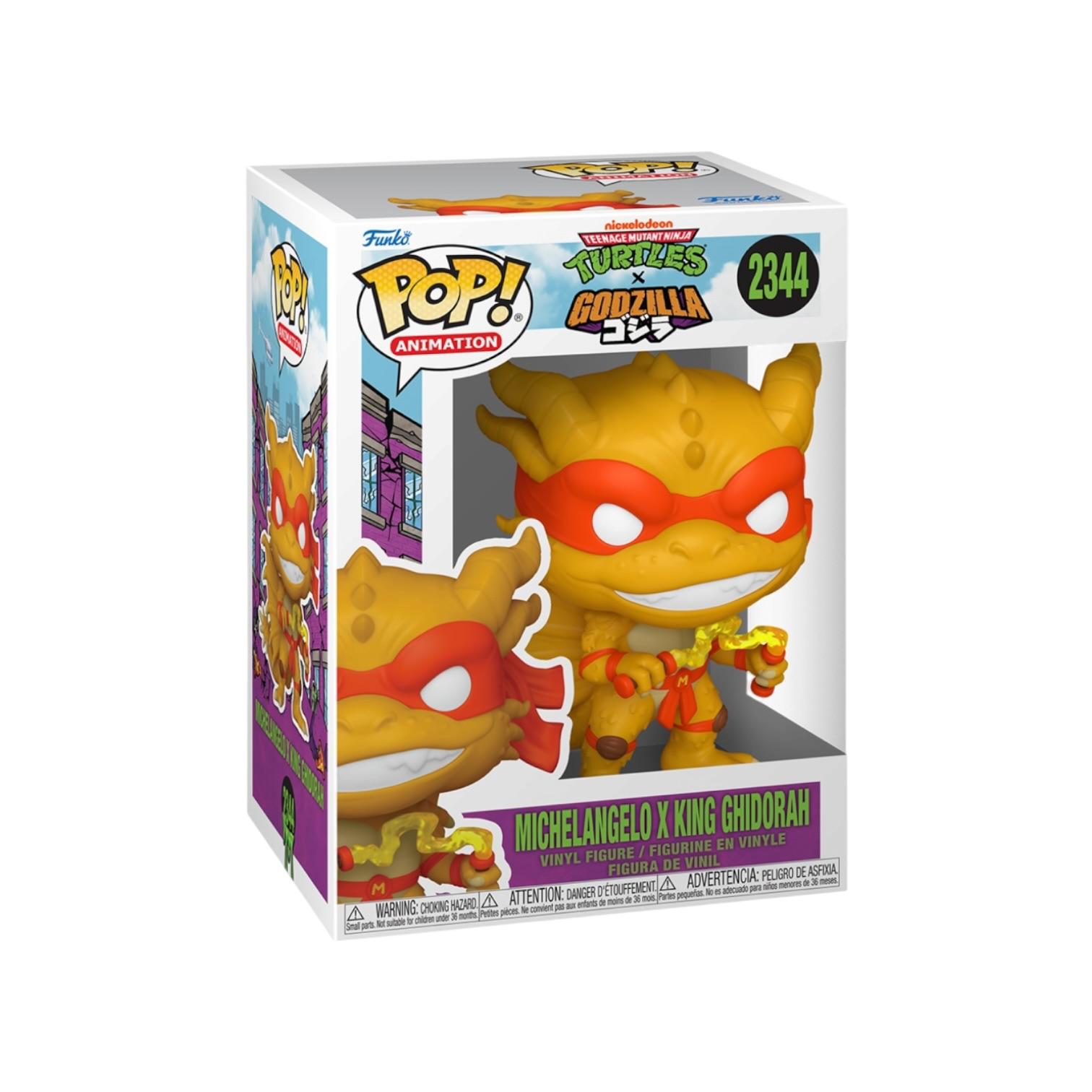 Michelangelo X King Ghidorah #2344 Funko Pop - Teenage Mutant Ninja Turtles: Turtles x Godzilla - PREORDER