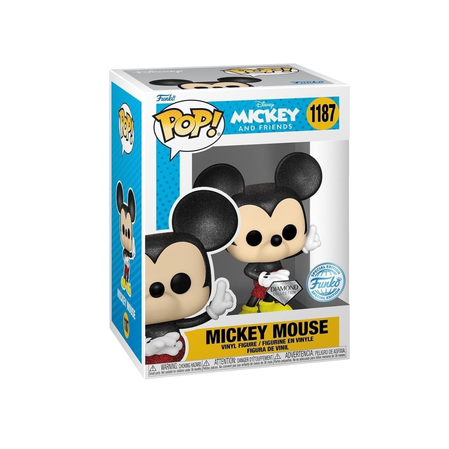 Classic Mickey the Mouse with a glitter effect
