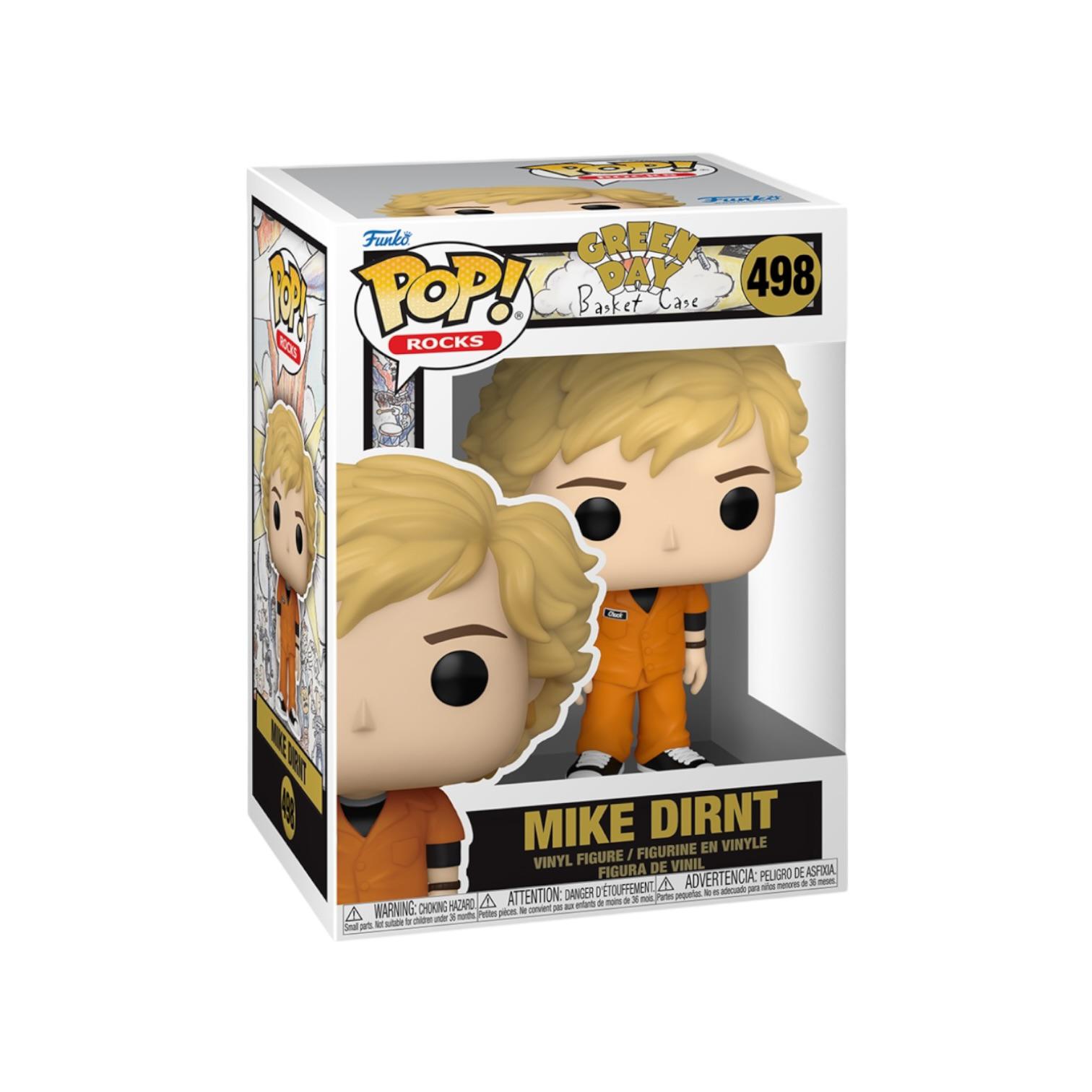 Funko Pop! vinyl figure packaging with 'Mike Dirnt' from 'Green Day' on a white background