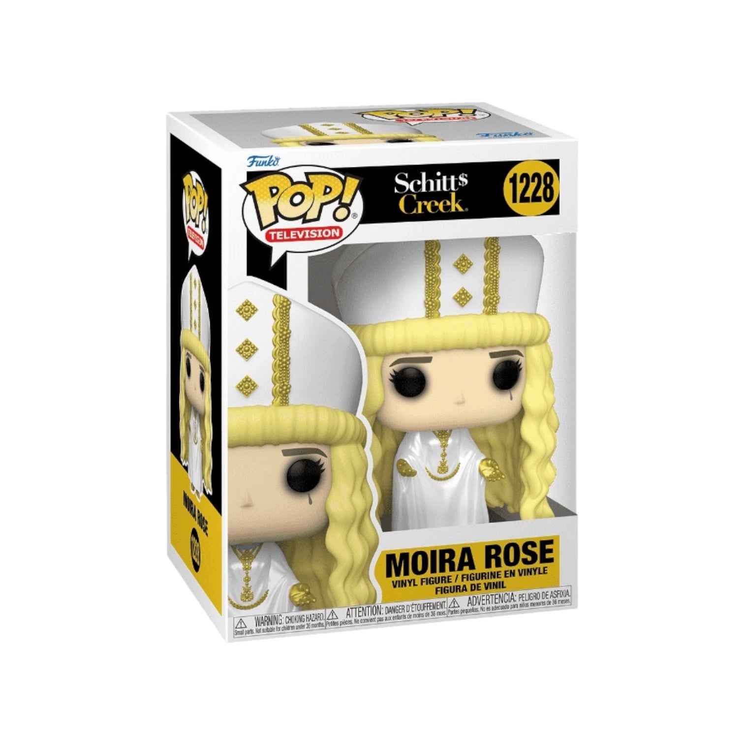 unko Pop! of Moira Rose from Schitt's Creek, showcasing her unique fashion and signature look in a fun collectible form.