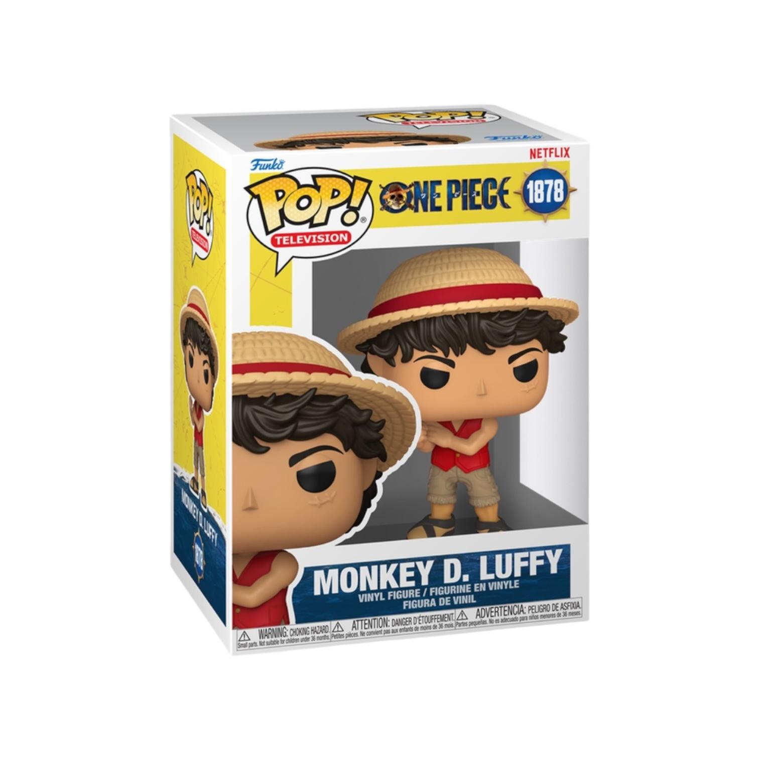 Funko Pop! vinyl figure packaging of Monkey D. Luffy from One Piece on a white background