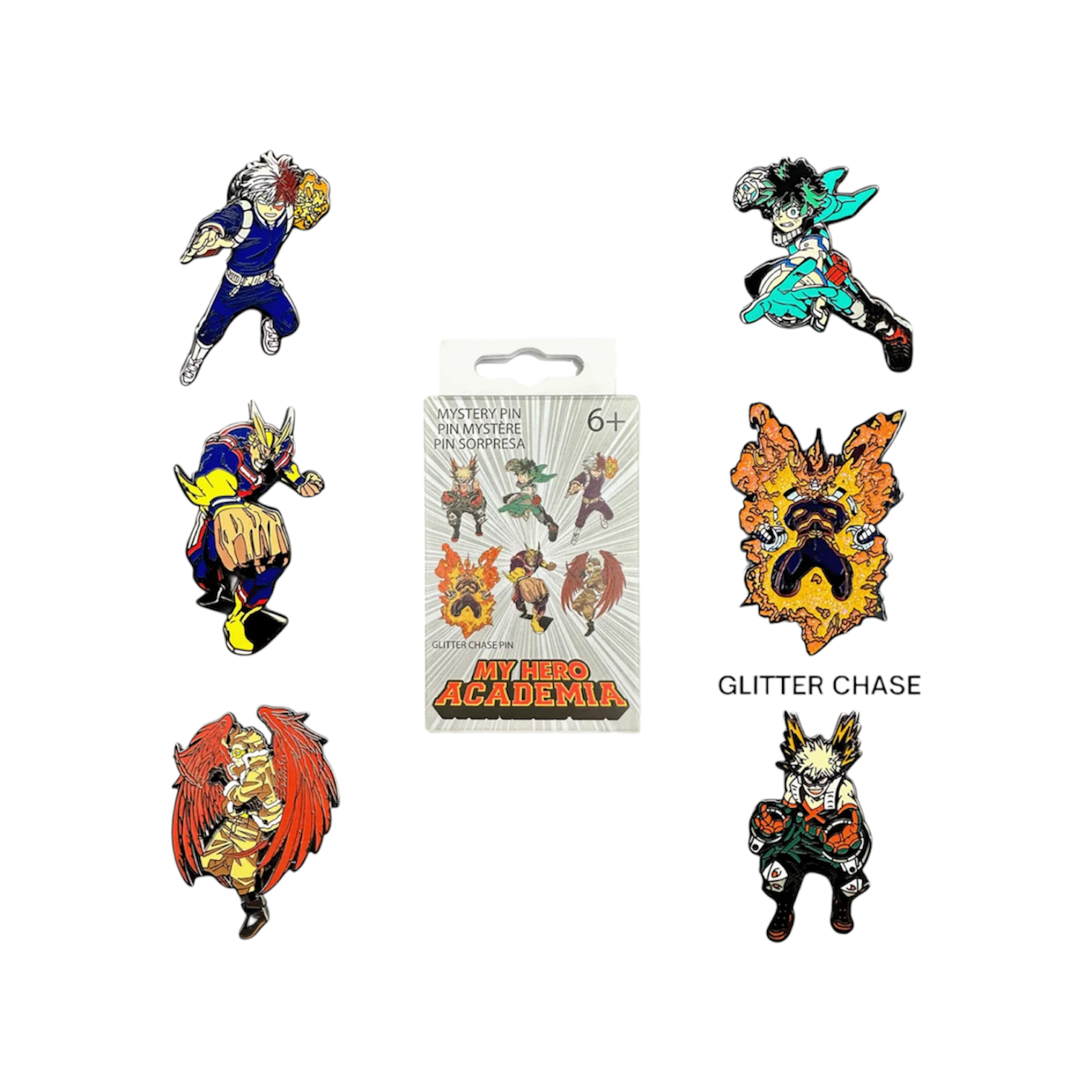 Characters available in these mystery blind box with a chance of a glitter chase