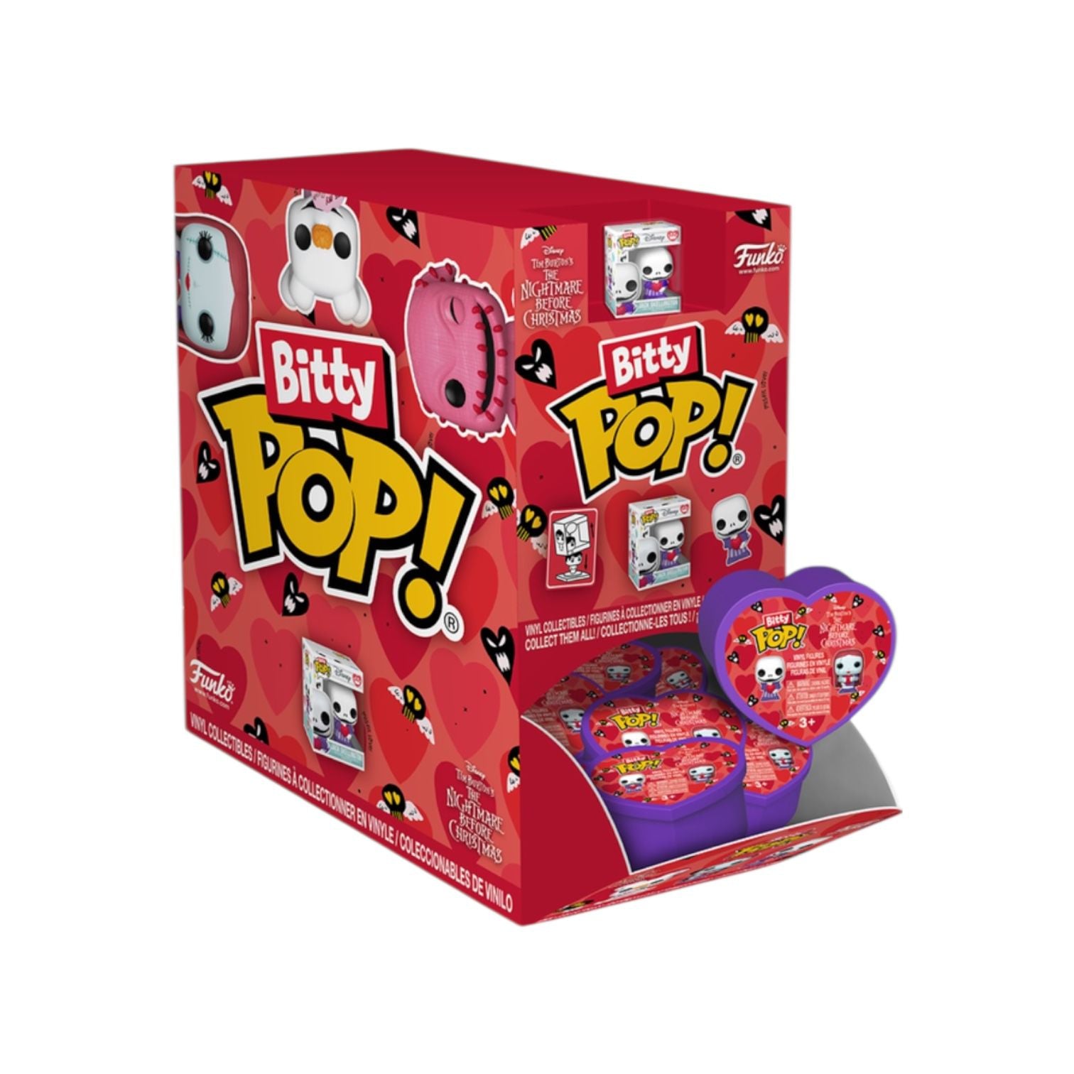 Bitty Pop! toy packaging with red and purple design on a white background