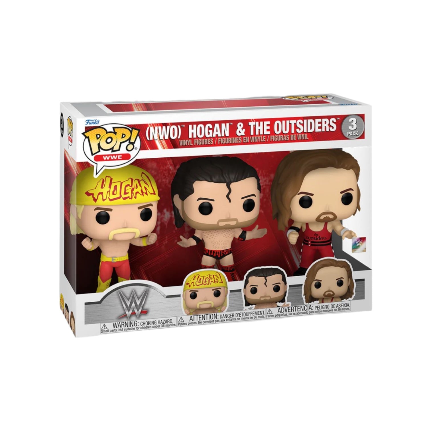 WWE Funko Pop! 3 Pack with Hogan and The Outsiders, a must-have for any wrestling memorabilia collection.