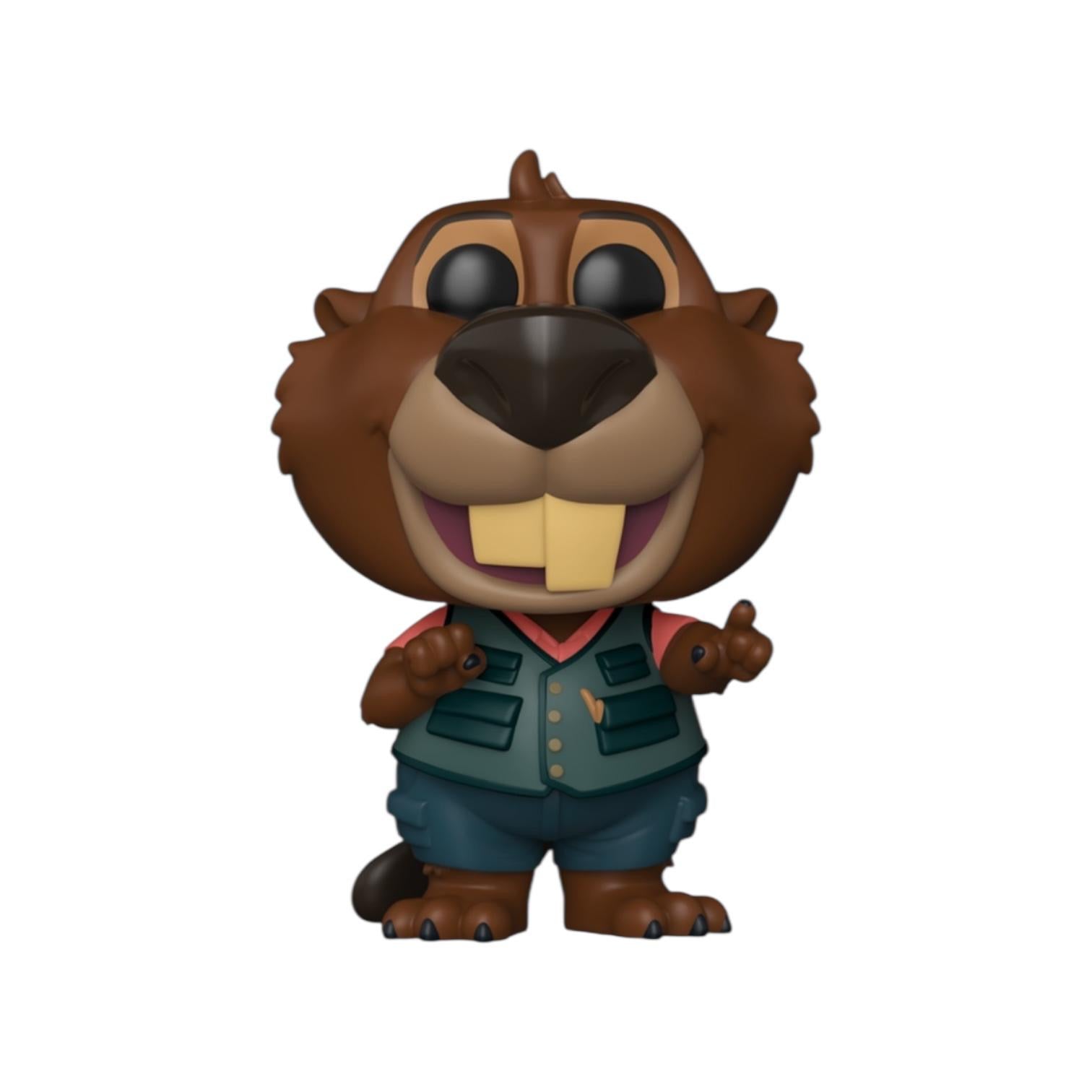 Animated character figurine with a vest on a white background