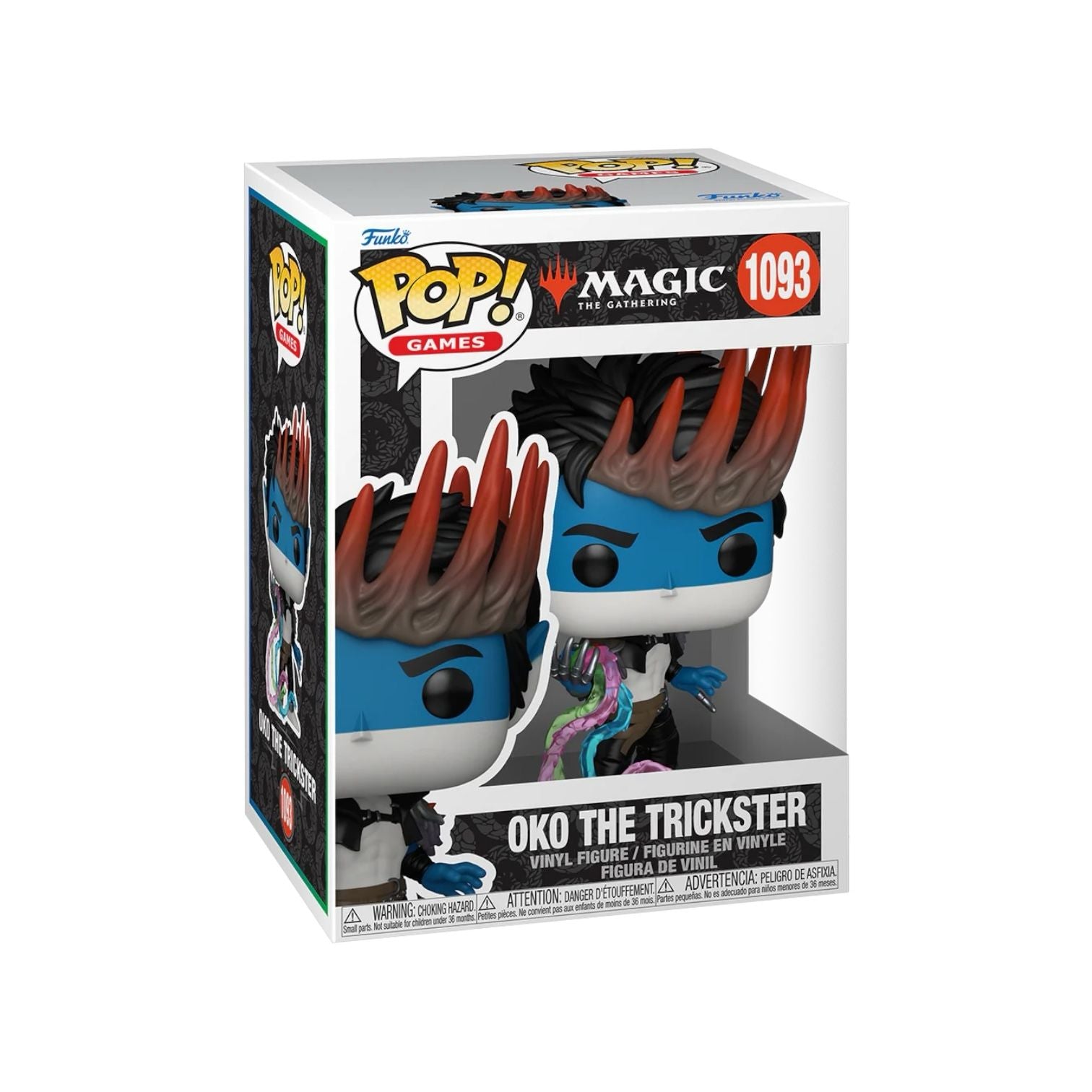 Oko the Trickster Funko Pop figure from Magic the Gathering, featuring a whimsical design with vibrant colors and details.