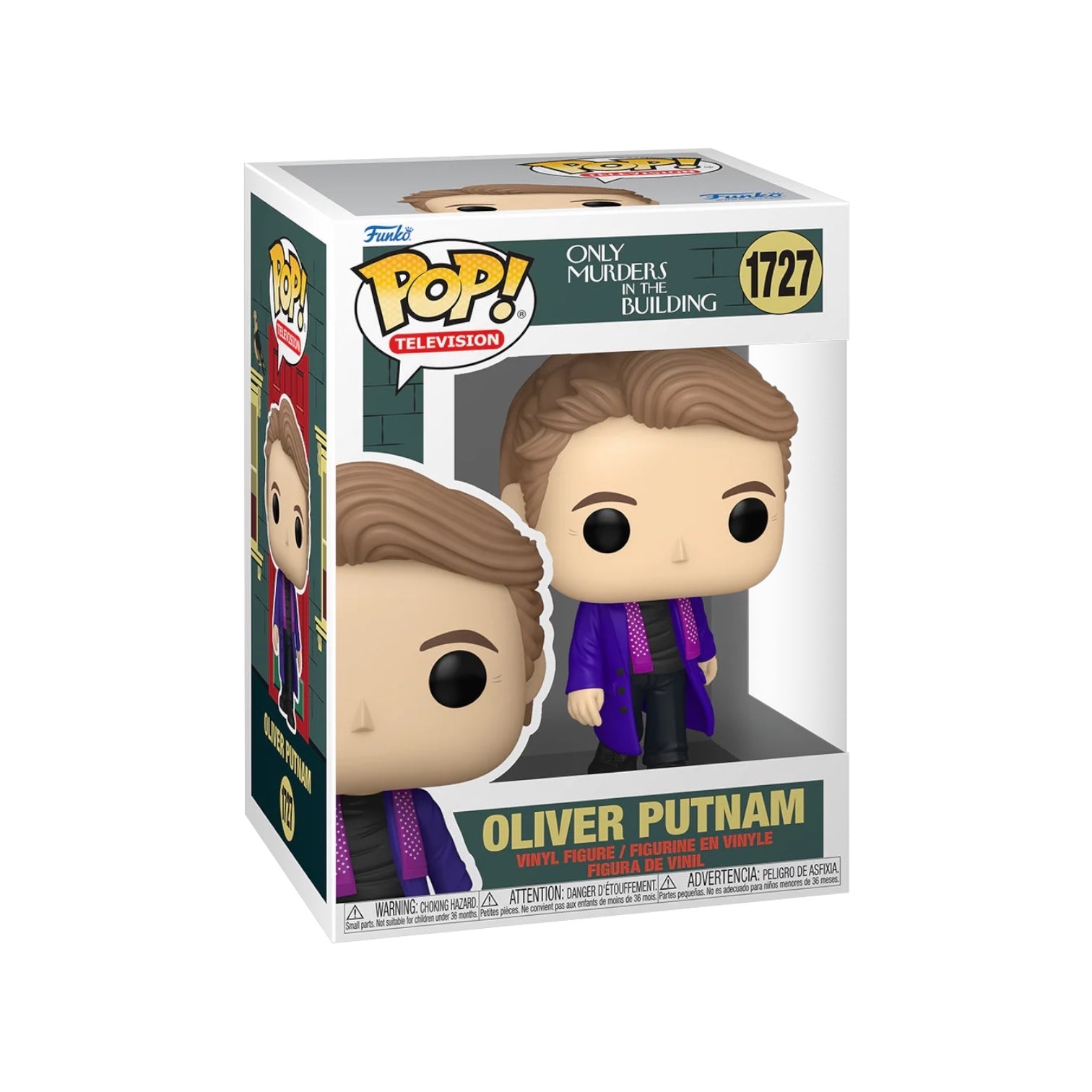 Funko Pop! vinyl figure packaging of Oliver Putnam from Only Murders in the Building