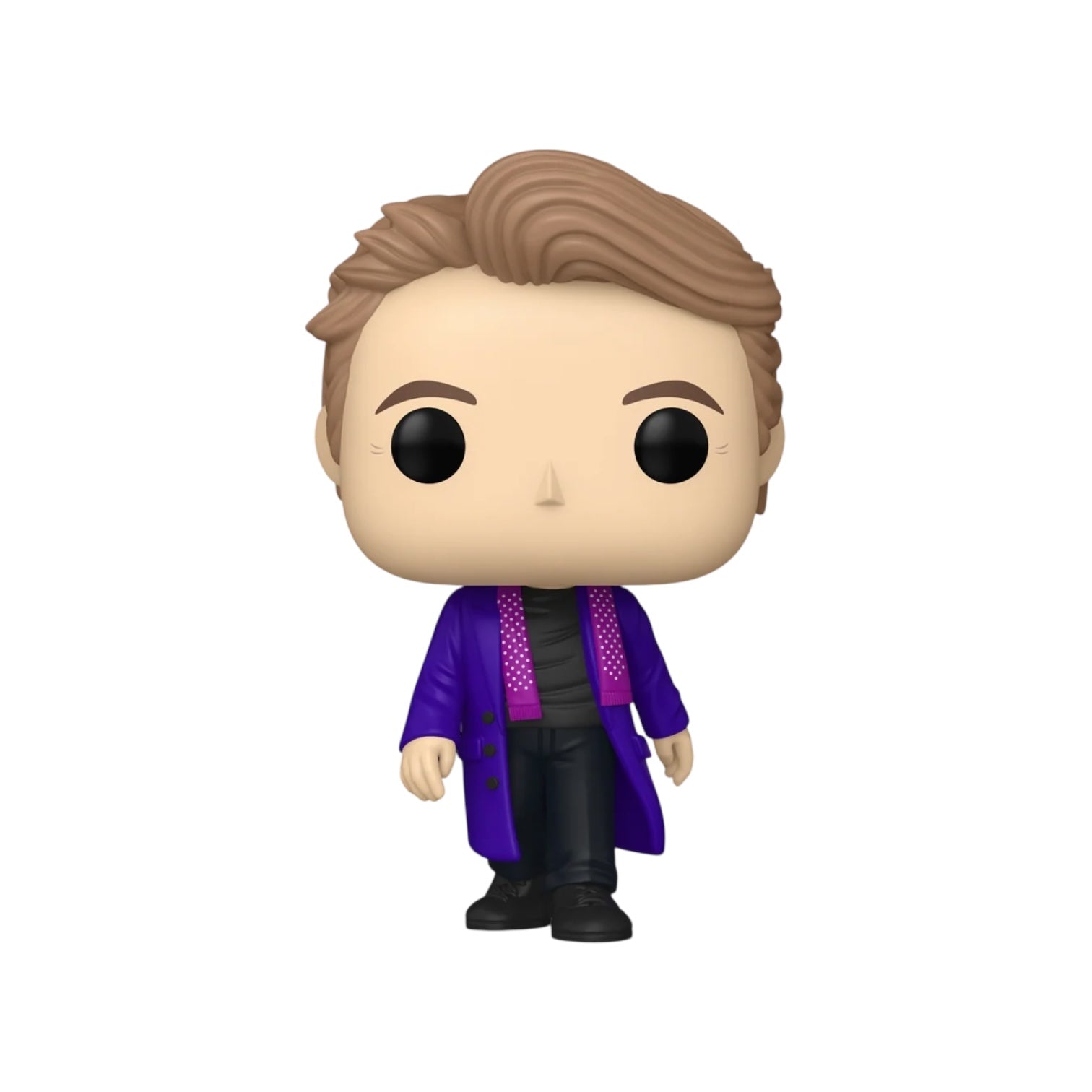 Funko Pop! vinyl figure of a character with a purple coat on a white background