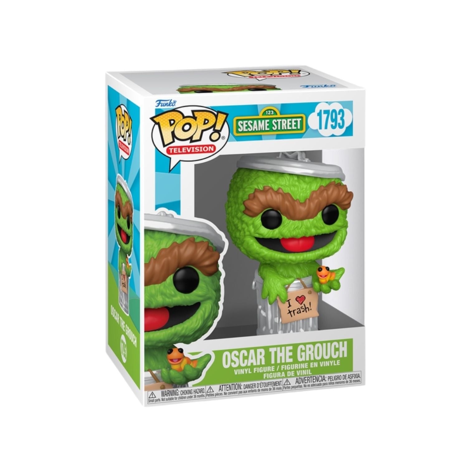 Funko Pop! vinyl figure of Oscar the Grouch in packaging on a white background
