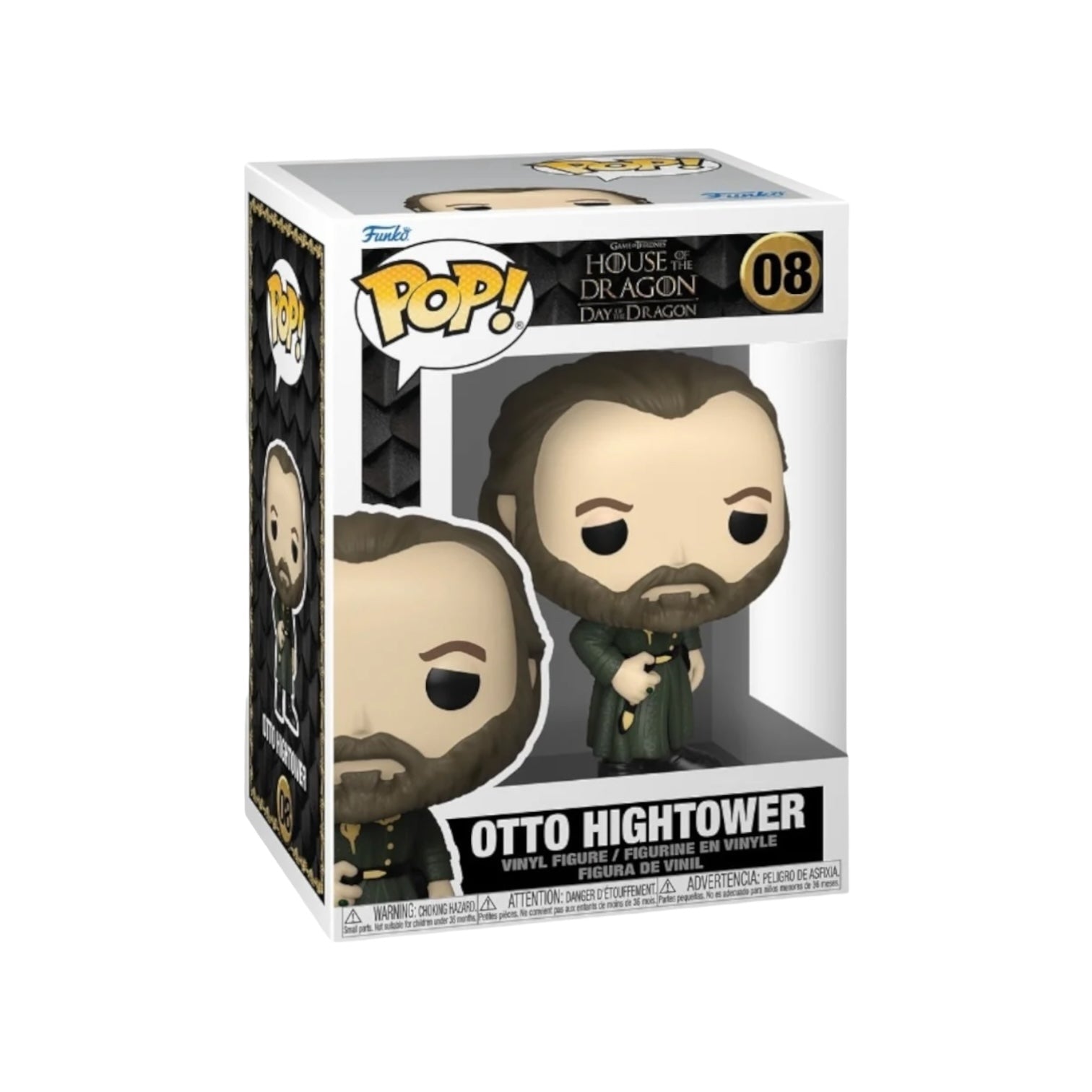 Otto Hightower #08 Funko Pop! figure from House of the Dragon, featuring detailed design and vibrant colors.