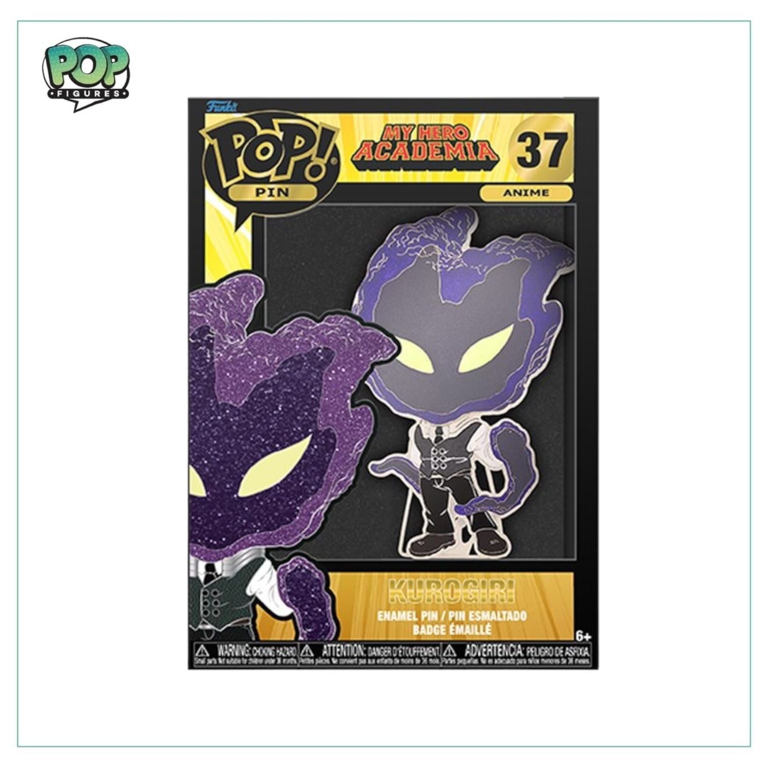 Kurogiri #37 Enamel Pop! Pin My Hero Academia Glow in the Dark