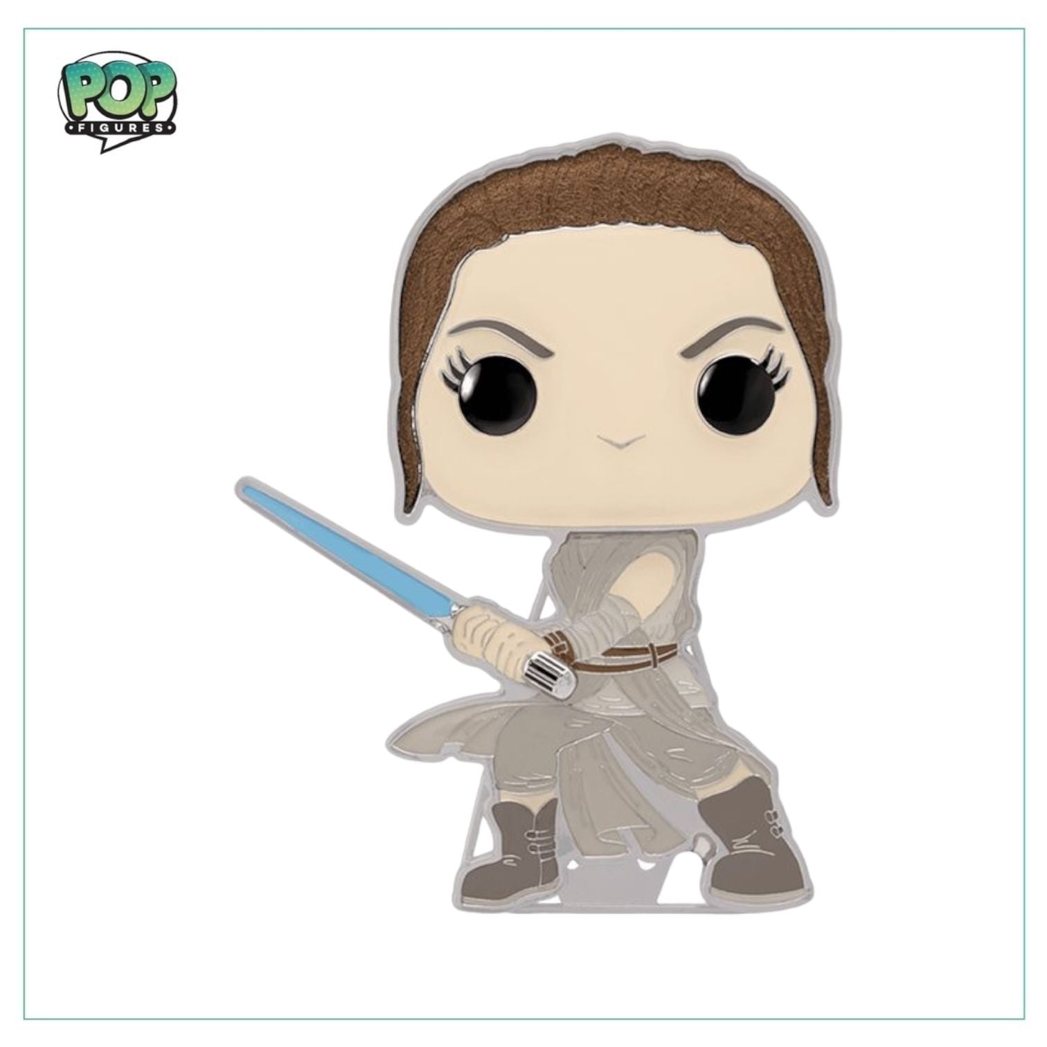 Rey #28 Funko Pop Pin! - Star Wars- Glow in the dark