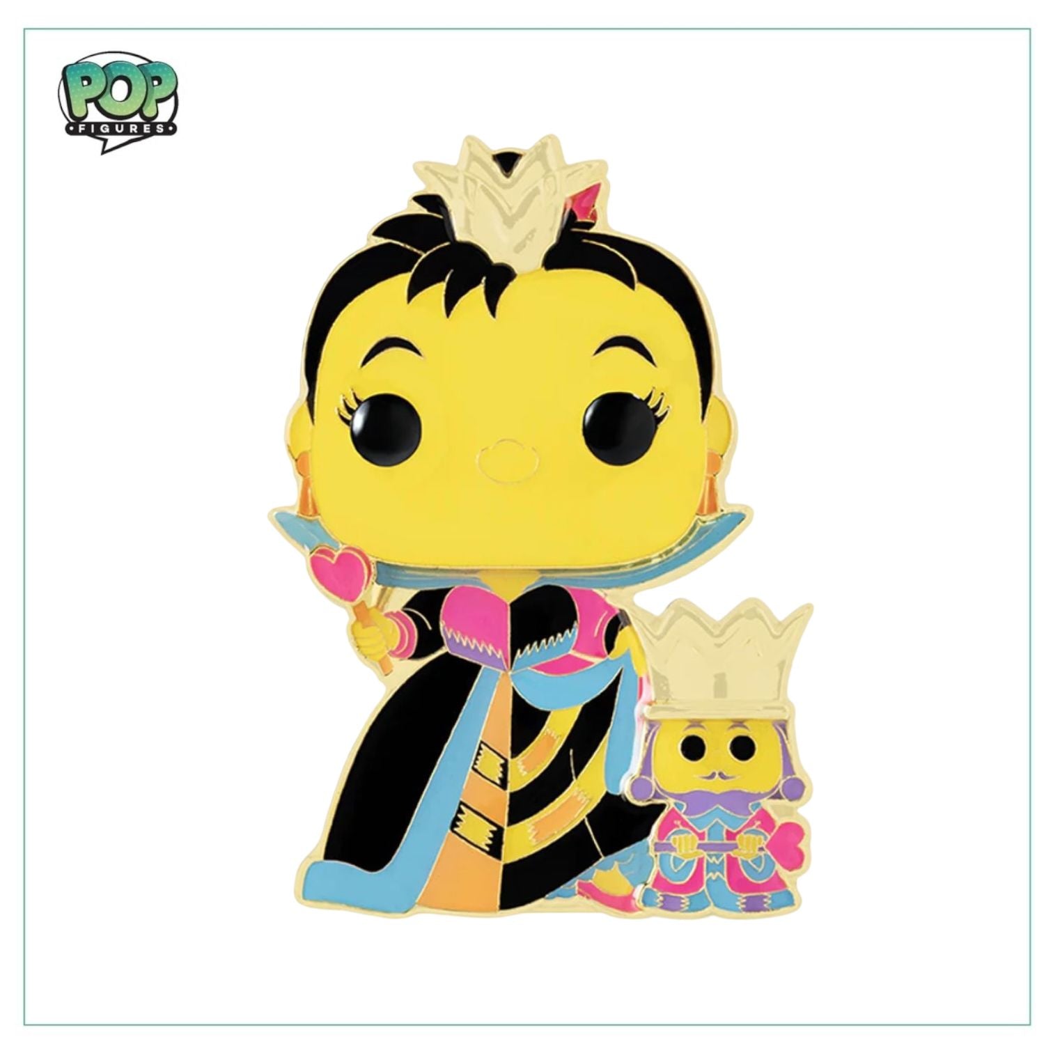 Queen and King of Hearts #19 Enamel Pop! Pin - Alice in Wonderland - Glow in the Dark