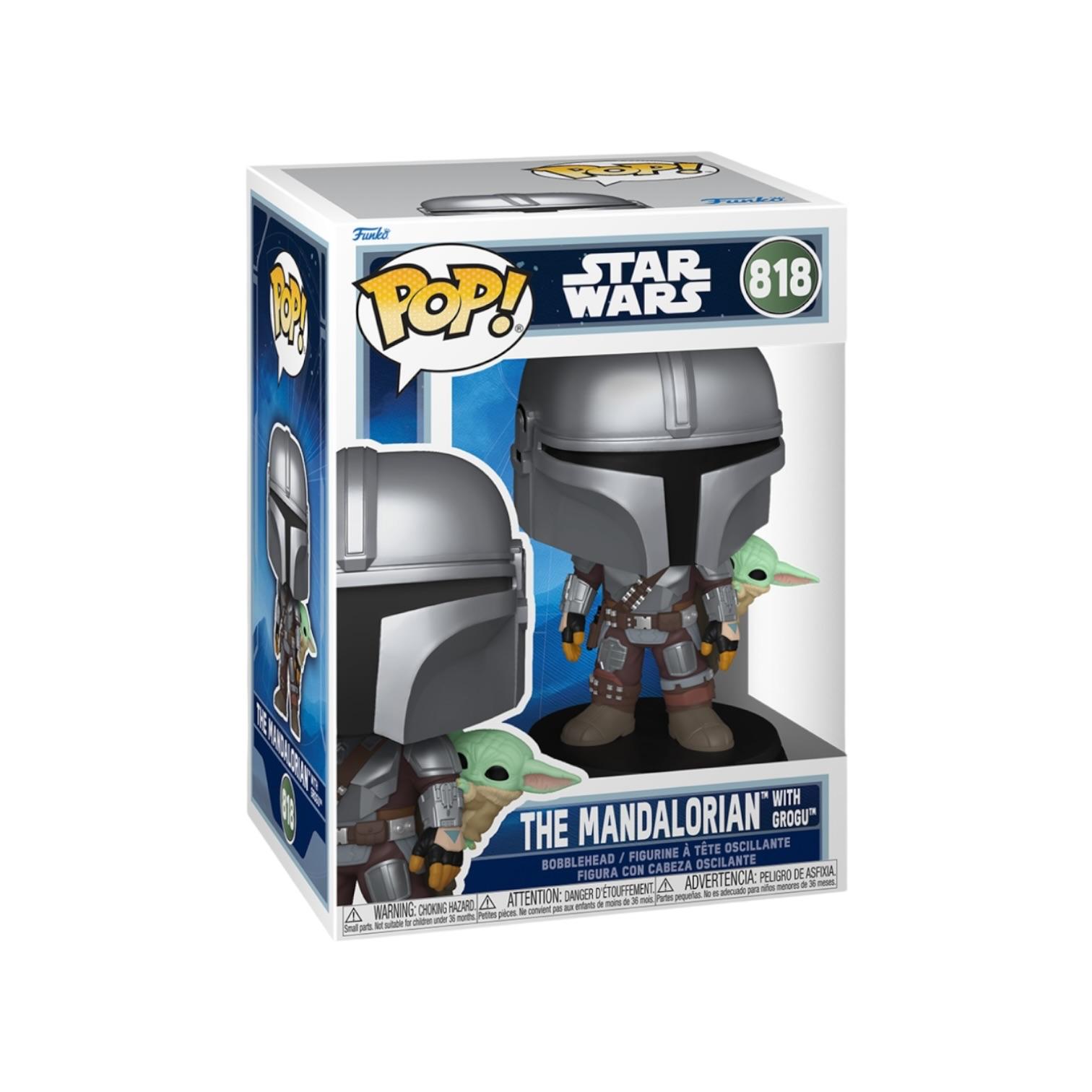 The Mandalorian with Grogu on back #818 Funko Pop - Star Wars - PREORDER