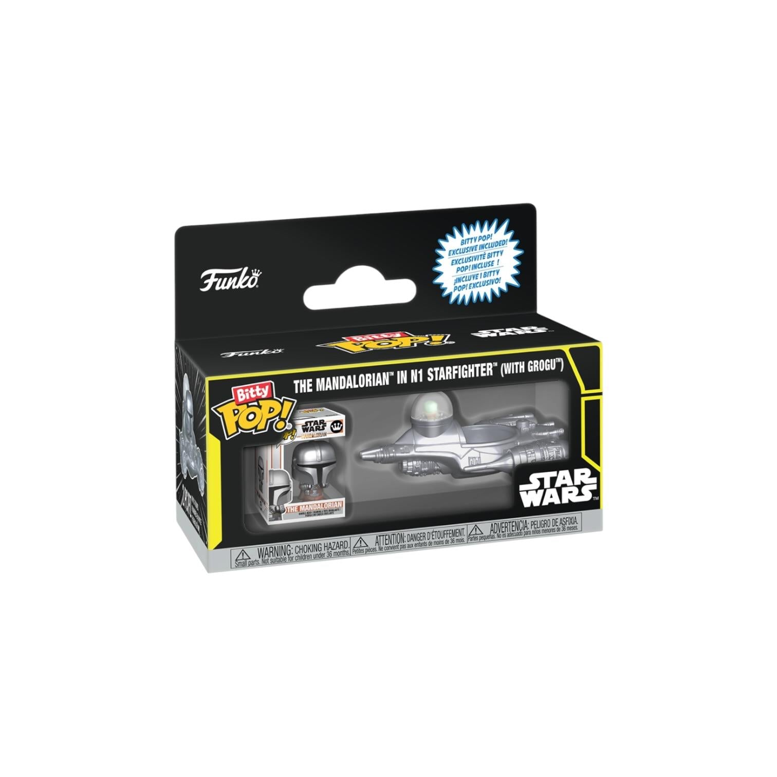 Mandalorian in N1 Starfighter with Grogu Funko Bitty Ride - Star Wars - PREORDER