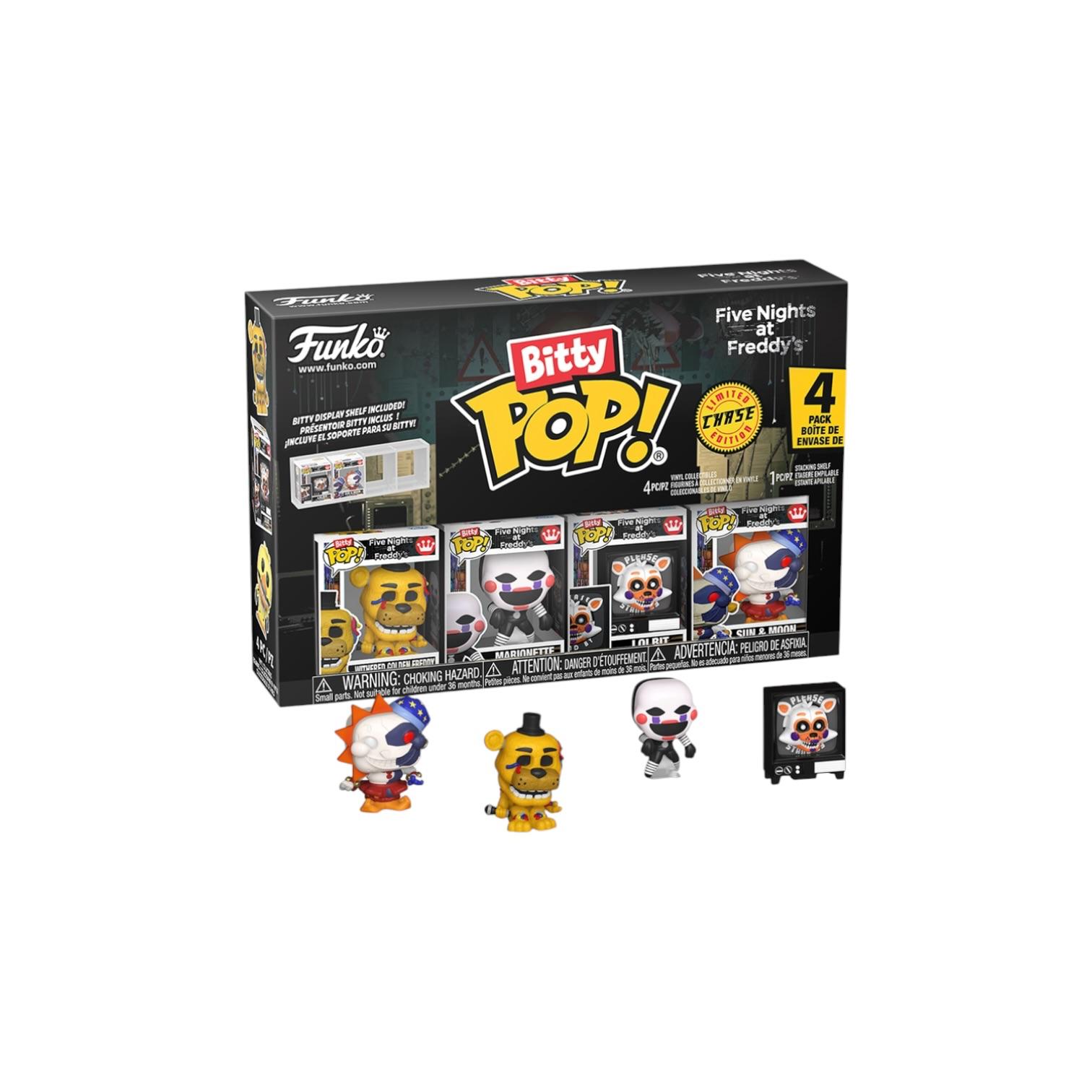 Withered Golden Freddy 4 Pack Funko Bitty Pops - Five Nights at Freddy's - Chance of Chase - PREORDER