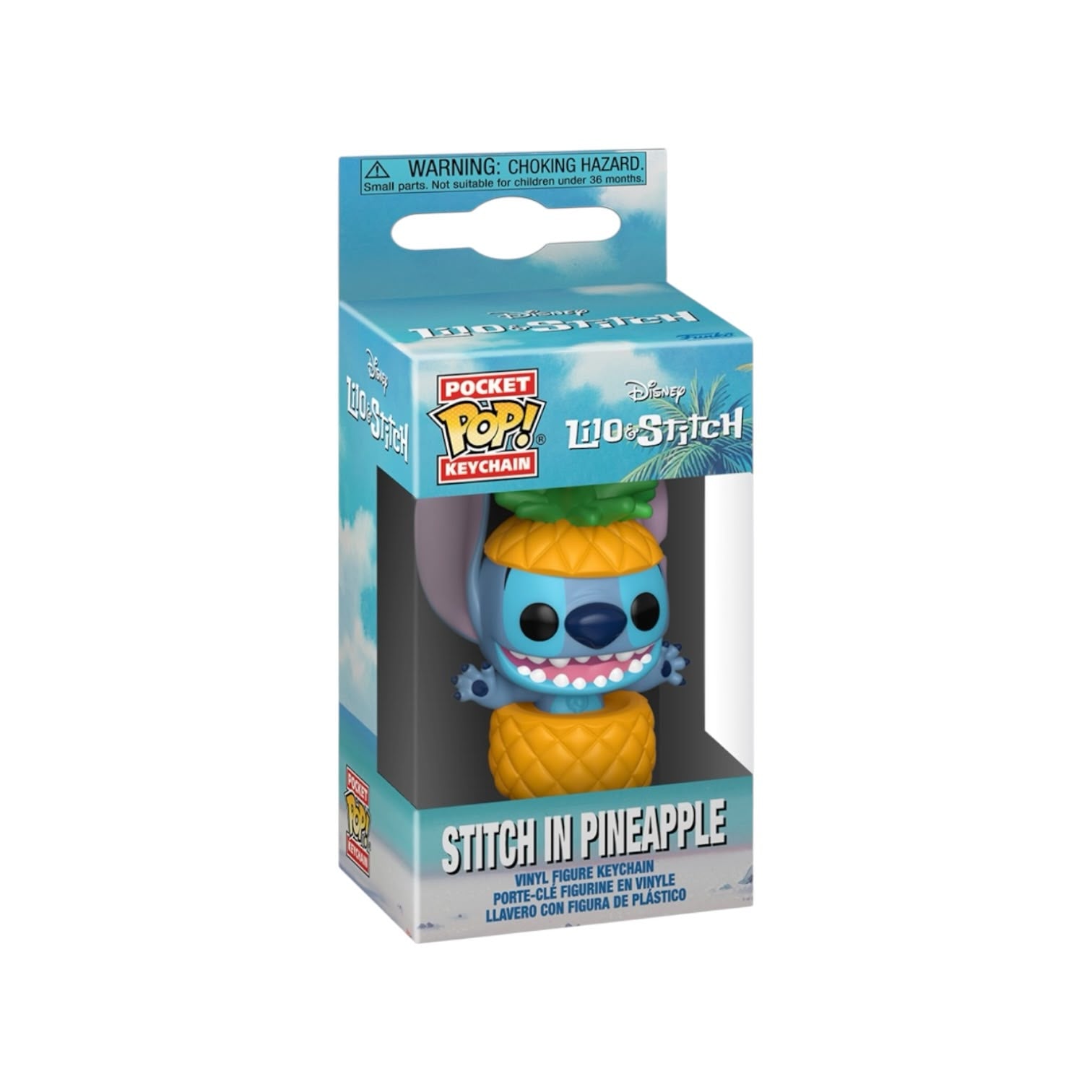 Stitch in Pineapple Funko Pop Keychain - Lilo and Stitch
