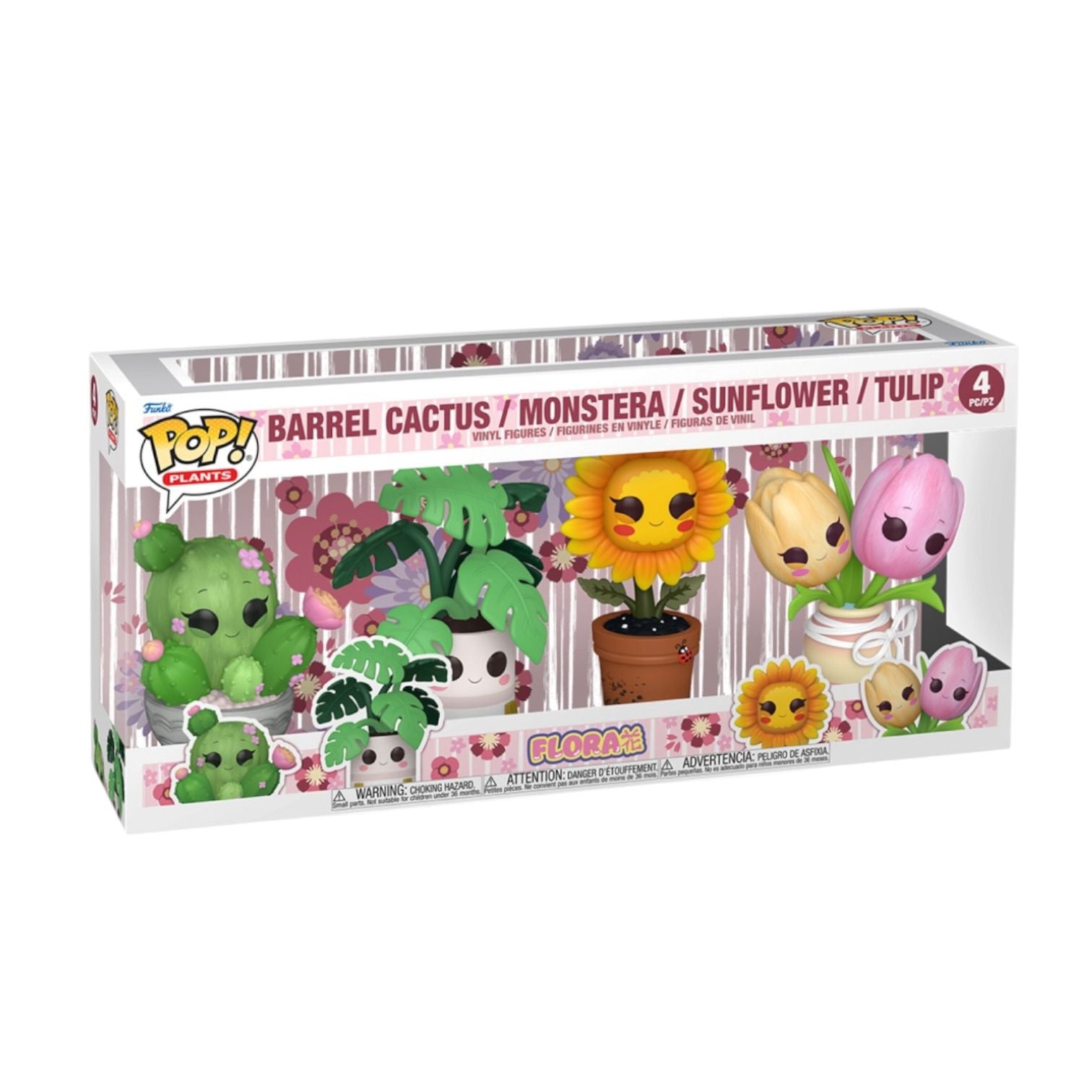 Barrel Cactus/ Monstera/ Sunflower/ Tulip 4 Pack Funko Pop! - Flora