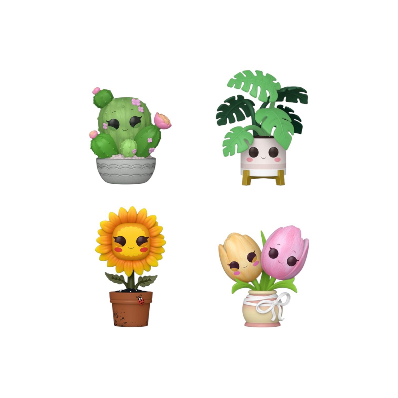 Barrel Cactus/ Monstera/ Sunflower/ Tulip 4 Pack Funko Pop! - Flora