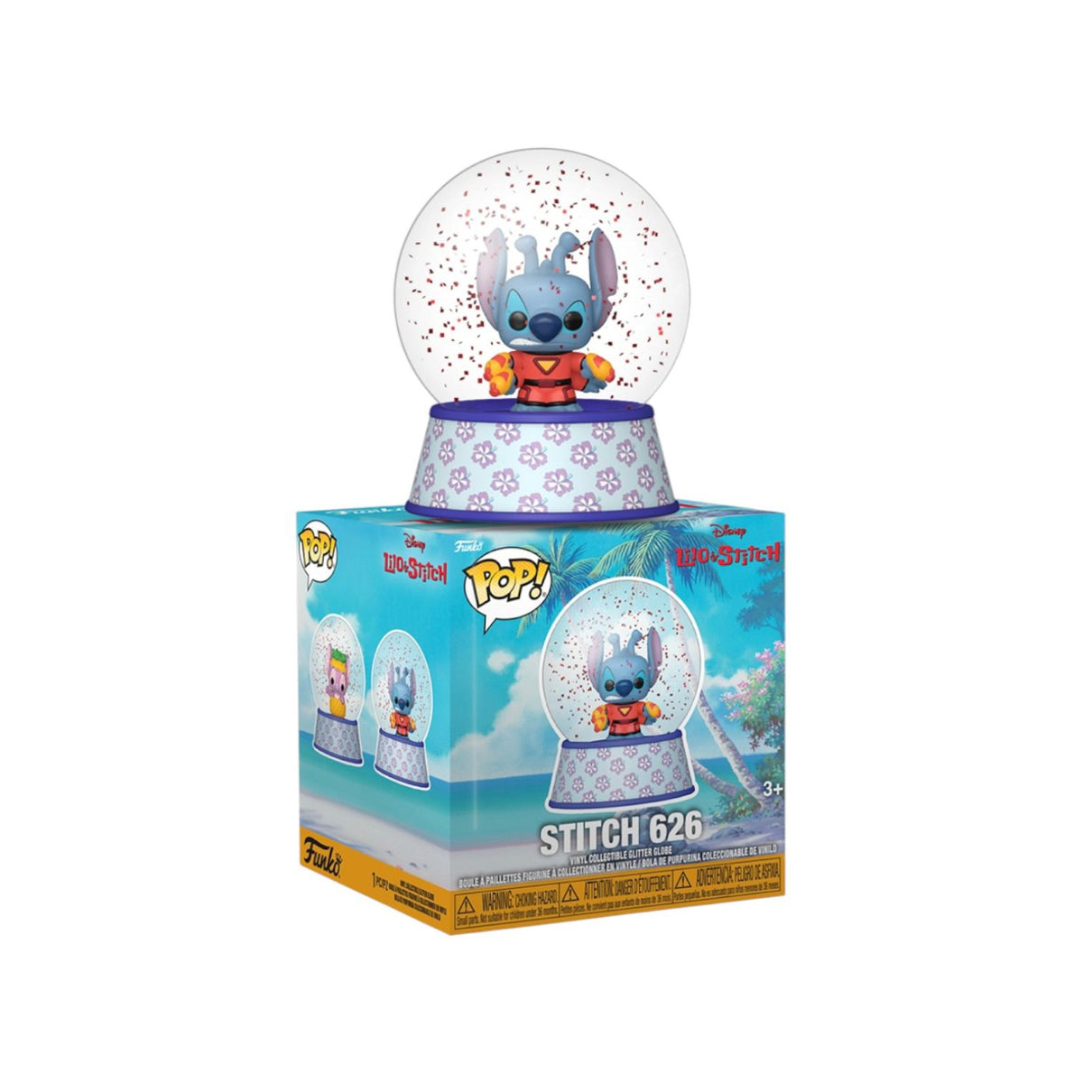 Stitch 626 Mini Glitter Globe - Lilo & Stitch