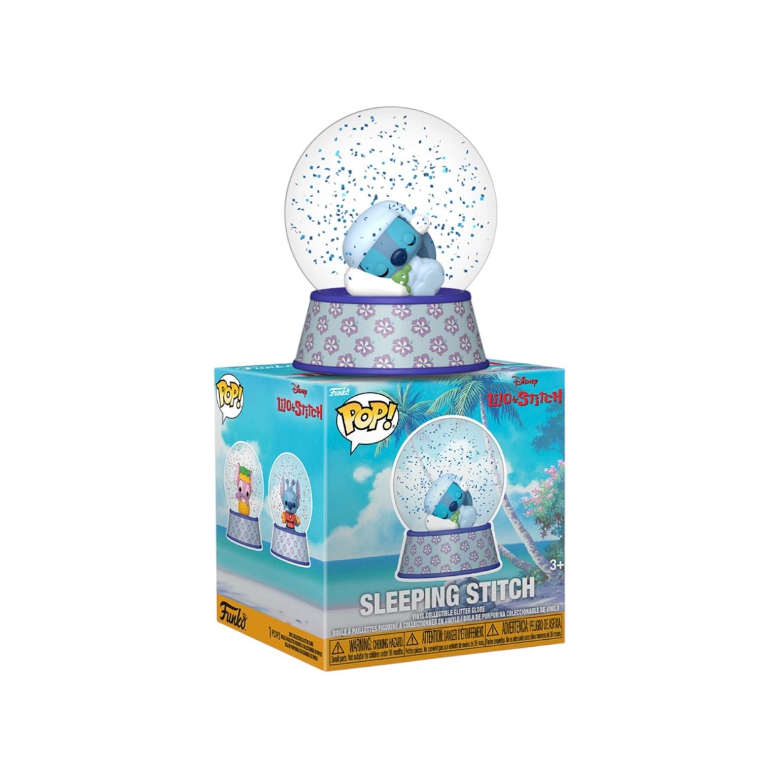 Sleeping Stitch Mini Glitter Globe - Lilo & Stitch