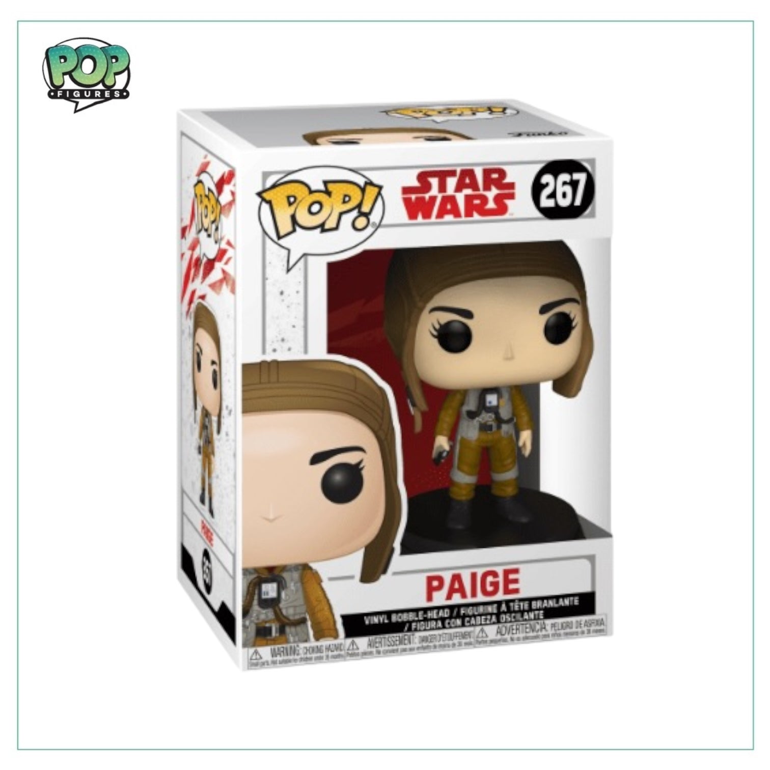 Funko Pop! figure of Paige #267 from Star Wars, showcasing her unique design and vibrant colors in a collectible format.