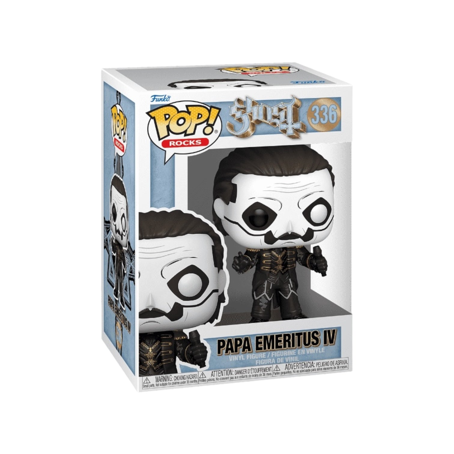 Funko Pop! figure of Papa Emeritus IV, featuring intricate details and vibrant colors, representing the iconic character.