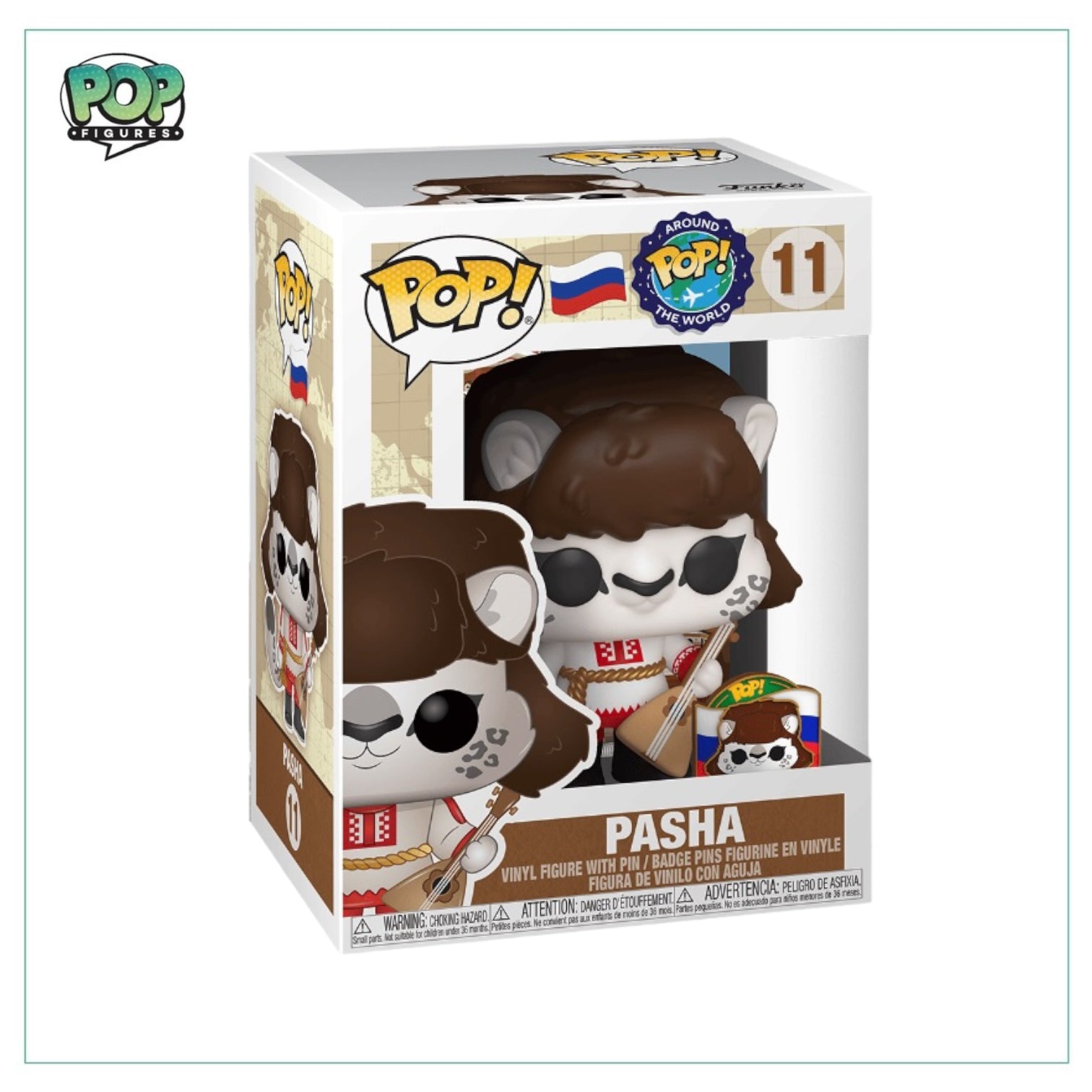 Pasha #11 Funko Pop! figure representing the Around the World series, showcasing vibrant colors and unique design.