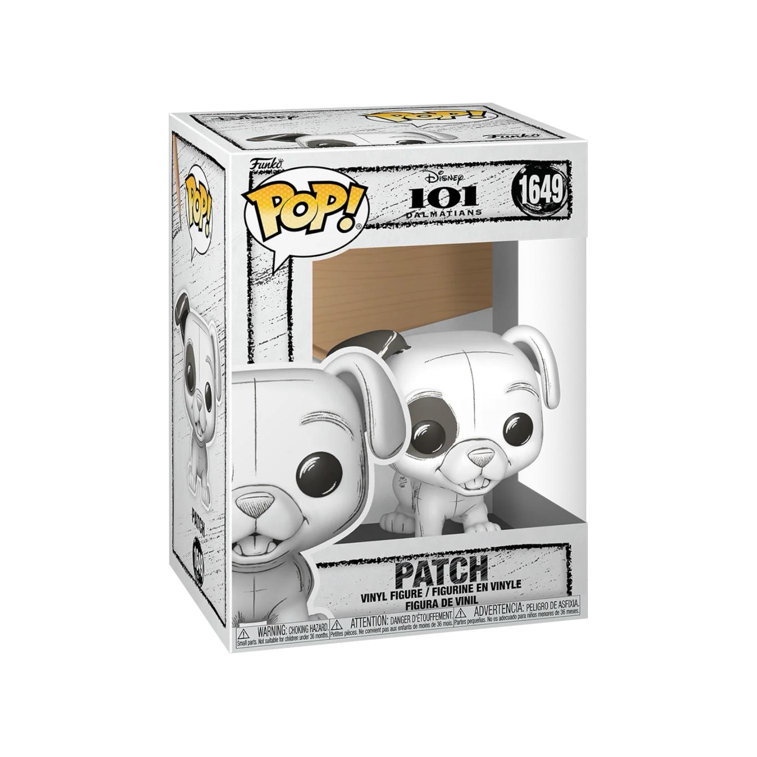 Funko Pop! vinyl figure packaging with a dog design on a white background