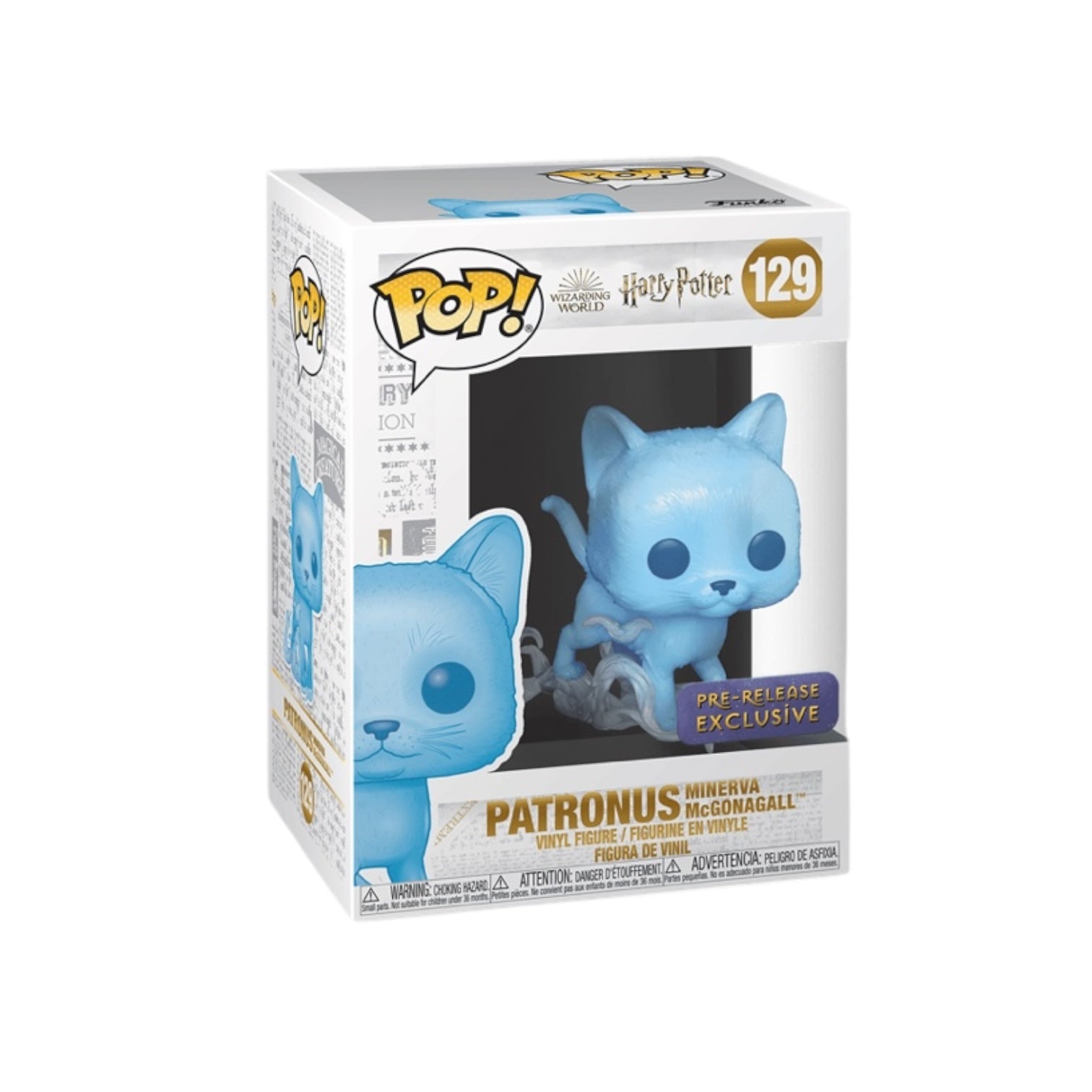 Funko Pop! figure of Minerva McGonagall as a Patronus, featuring her iconic glasses and cat-like form.