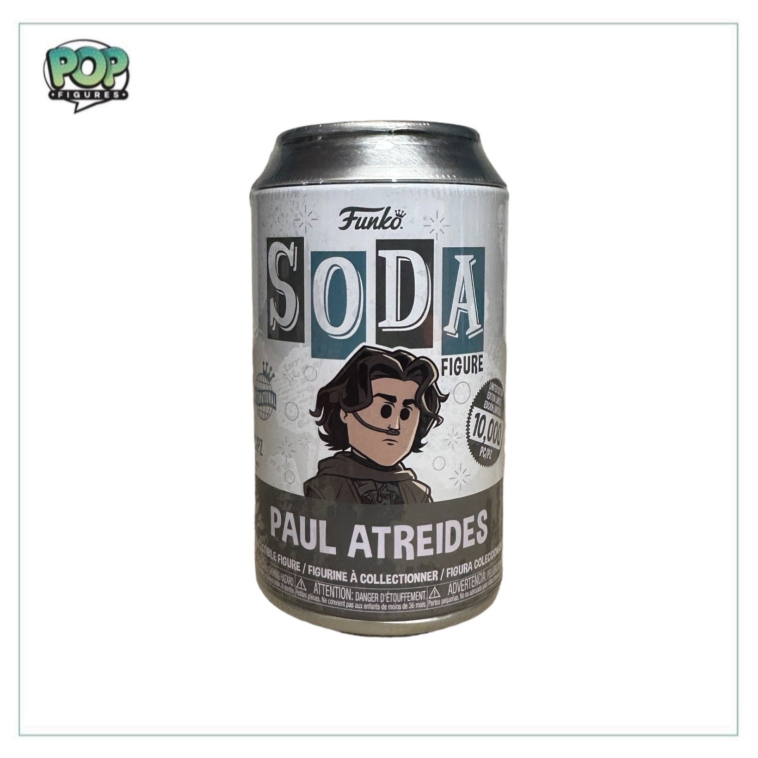 Paul Atreides Funko Soda Vinyl Figure from Dune (2020), limited edition of 10,000, includes a chance for a rare chase variant.