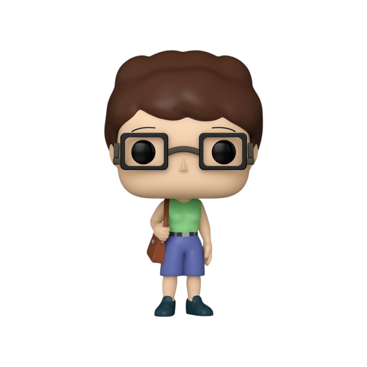 Funko Pop! vinyl figure with glasses and a green shirt on a white background