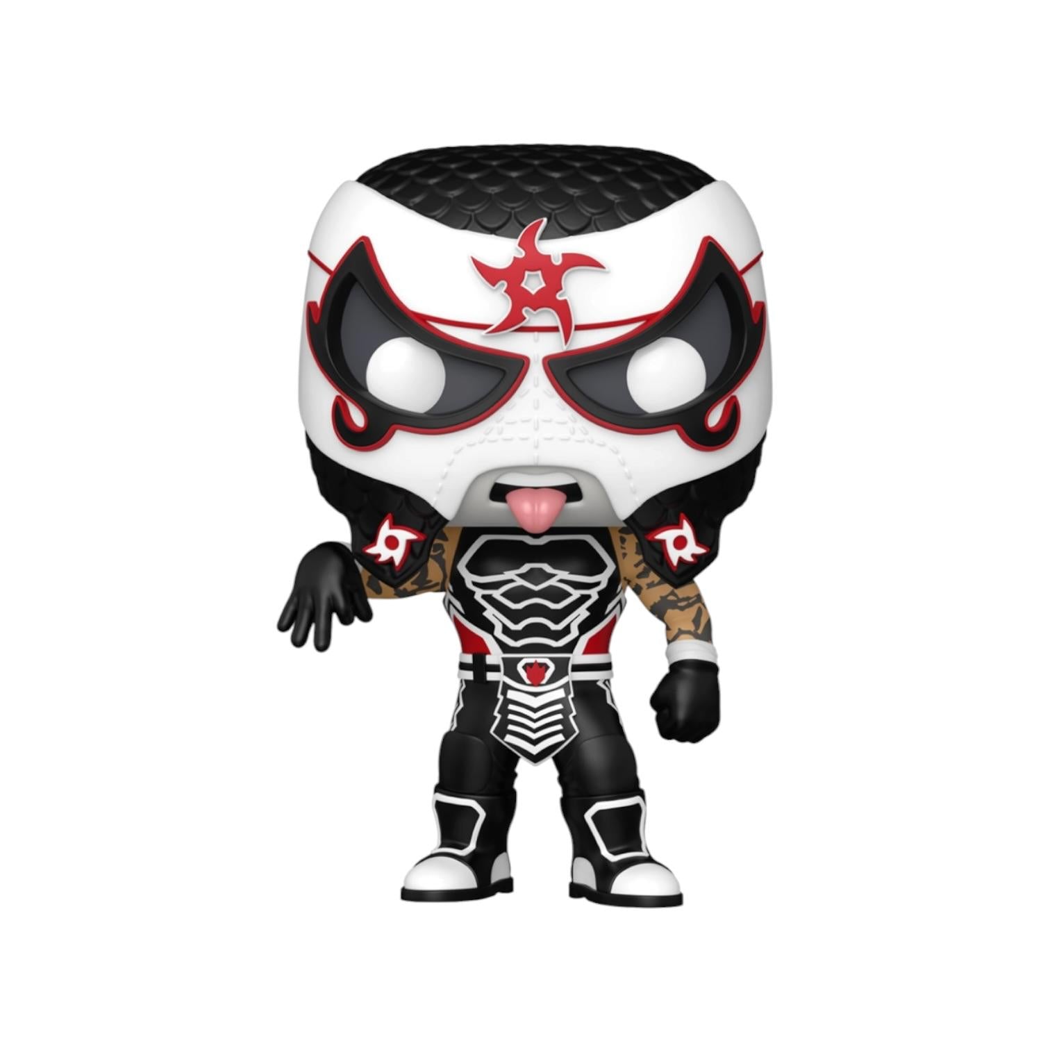 Funko Pop! vinyl figure with black, white, and red design on a white background