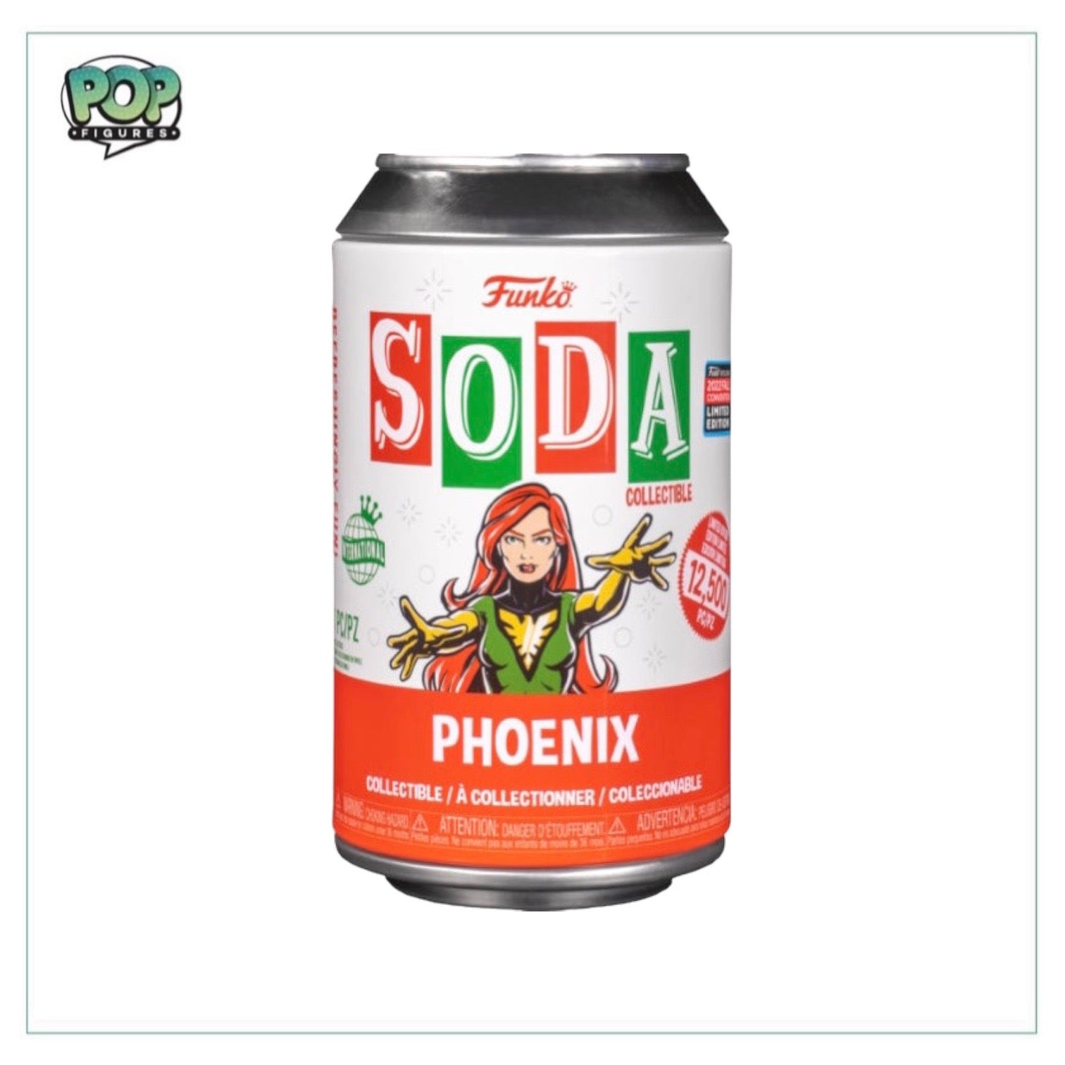 Marvel's Phoenix Funko Soda Vinyl Figure, NYCC 2022 Exclusive, limited edition of 12,500, includes a chance for a chase.