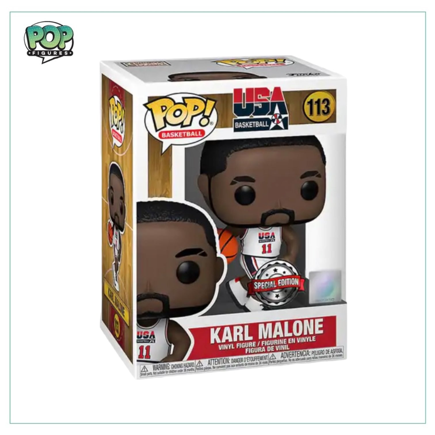 Karl Malone #113 Funko Pop! - USA Basketball - 2021 Pop - Special Edition