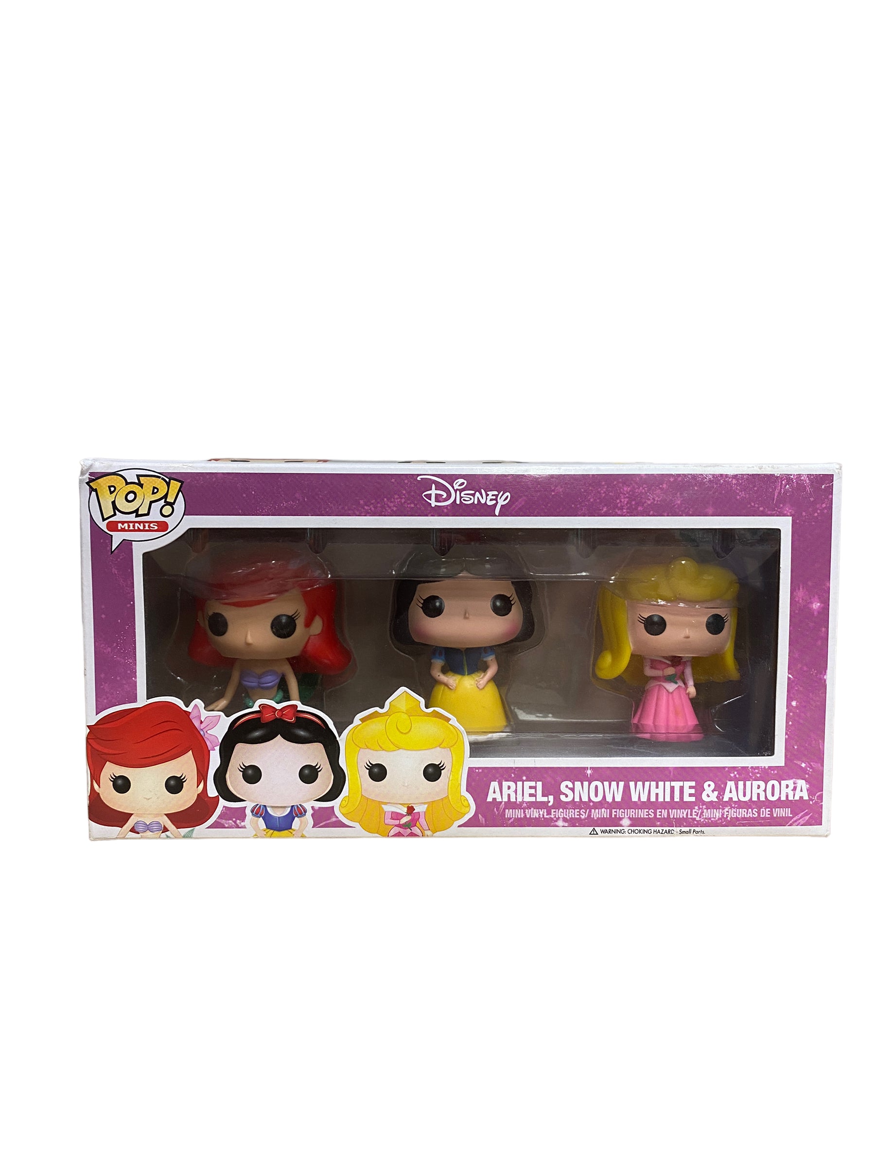Ariel, Snow White and Aurora 3 Pack Funko Pop Minis! - Disney - 2013 Pop! - Condition 7.5/10