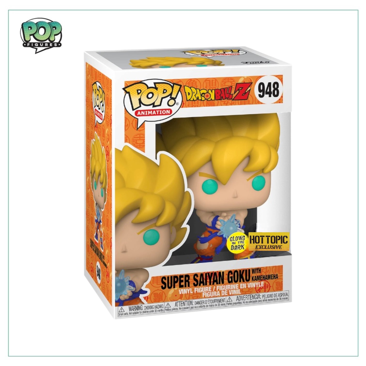Super Saiyan Goku With Kamehameha (Diamond Collection) #948 Funko Pop! - Dragon Ball Z, Hot Topic Exclusive