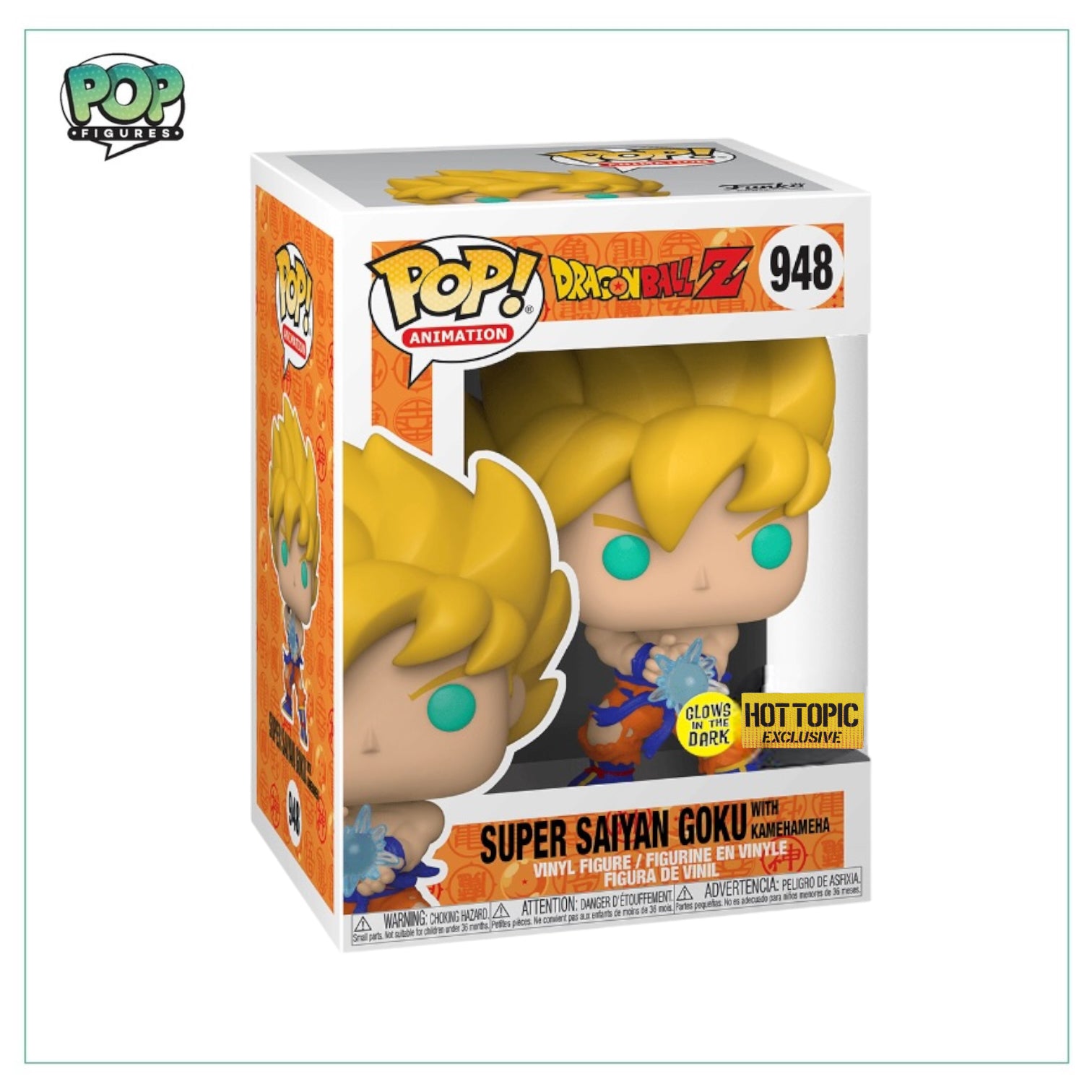 Super Saiyan Goku With Kamehameha (Diamond Collection) #948 Funko Pop! - Dragon Ball Z, Hot Topic Exclusive