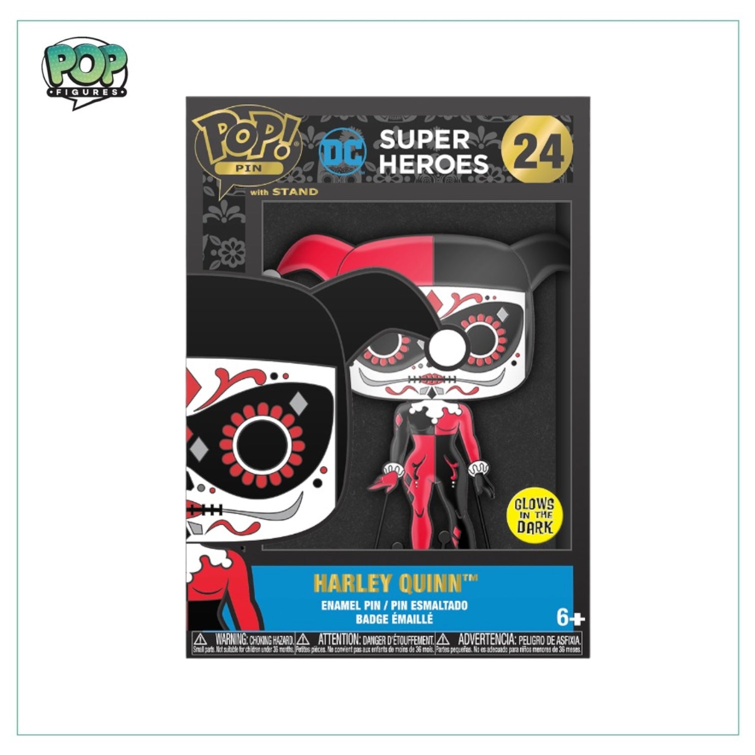 Harley Quinn #24 Enamel Pop! Pin - DC Super Heroes - Glow in the Dark