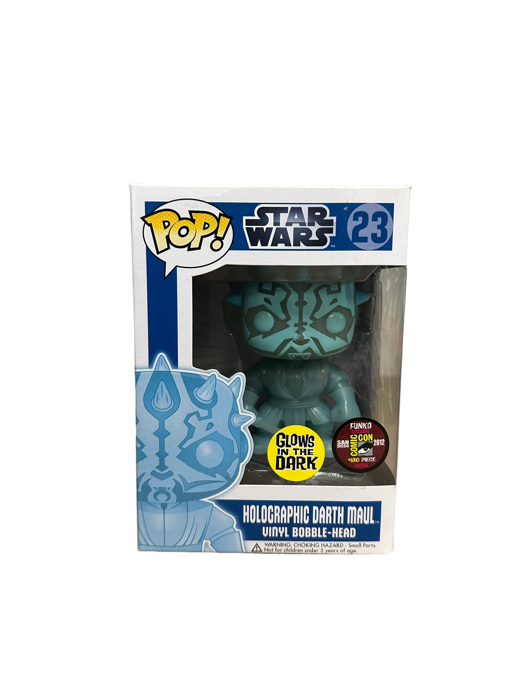 Holographic Darth Maul #23 (Glows in the Dark) Funko Pop! - Star Wars - SDCC 2012 Exclusive LE480 Pcs - Condition 6.5/10