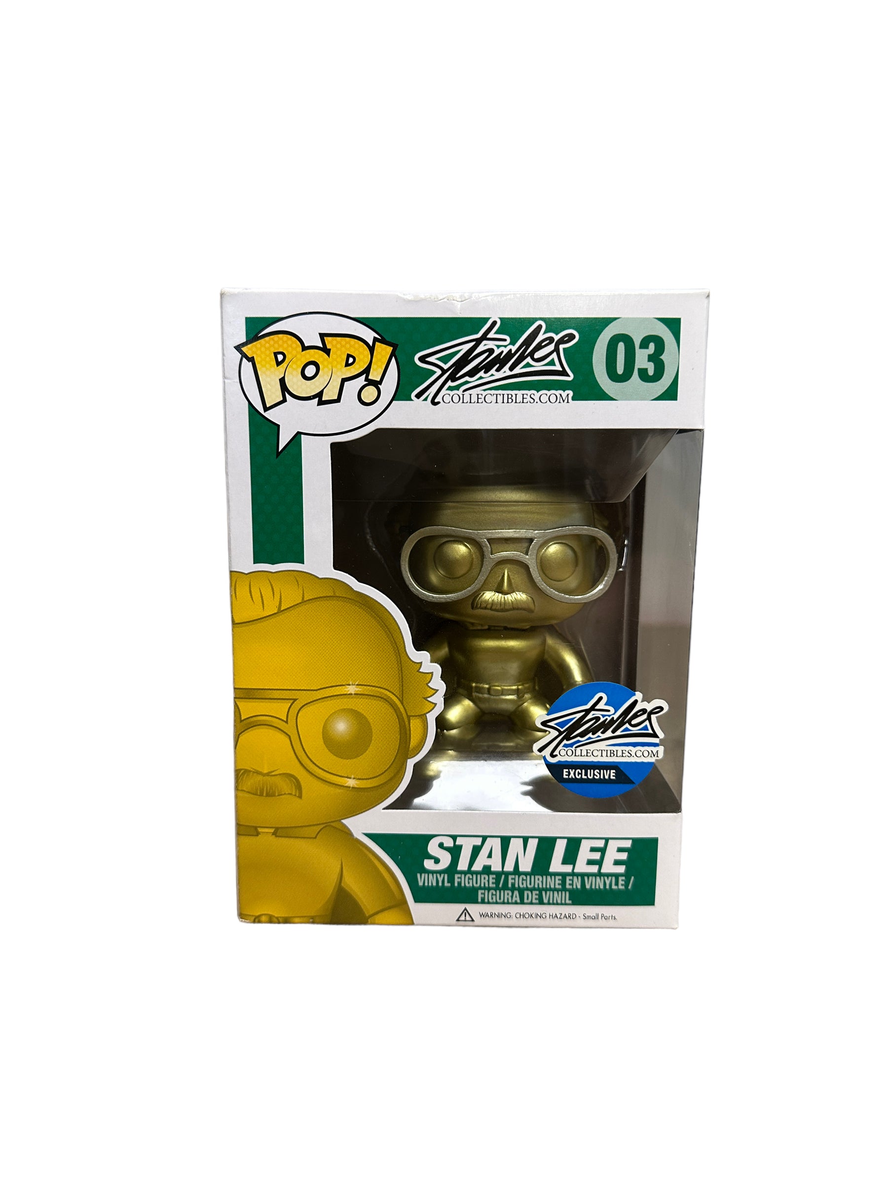 Stan Lee #03 (Superhero Gold) Funko Pop! - Stanleecollectibles.com Exclusive - Condition 7.5/10