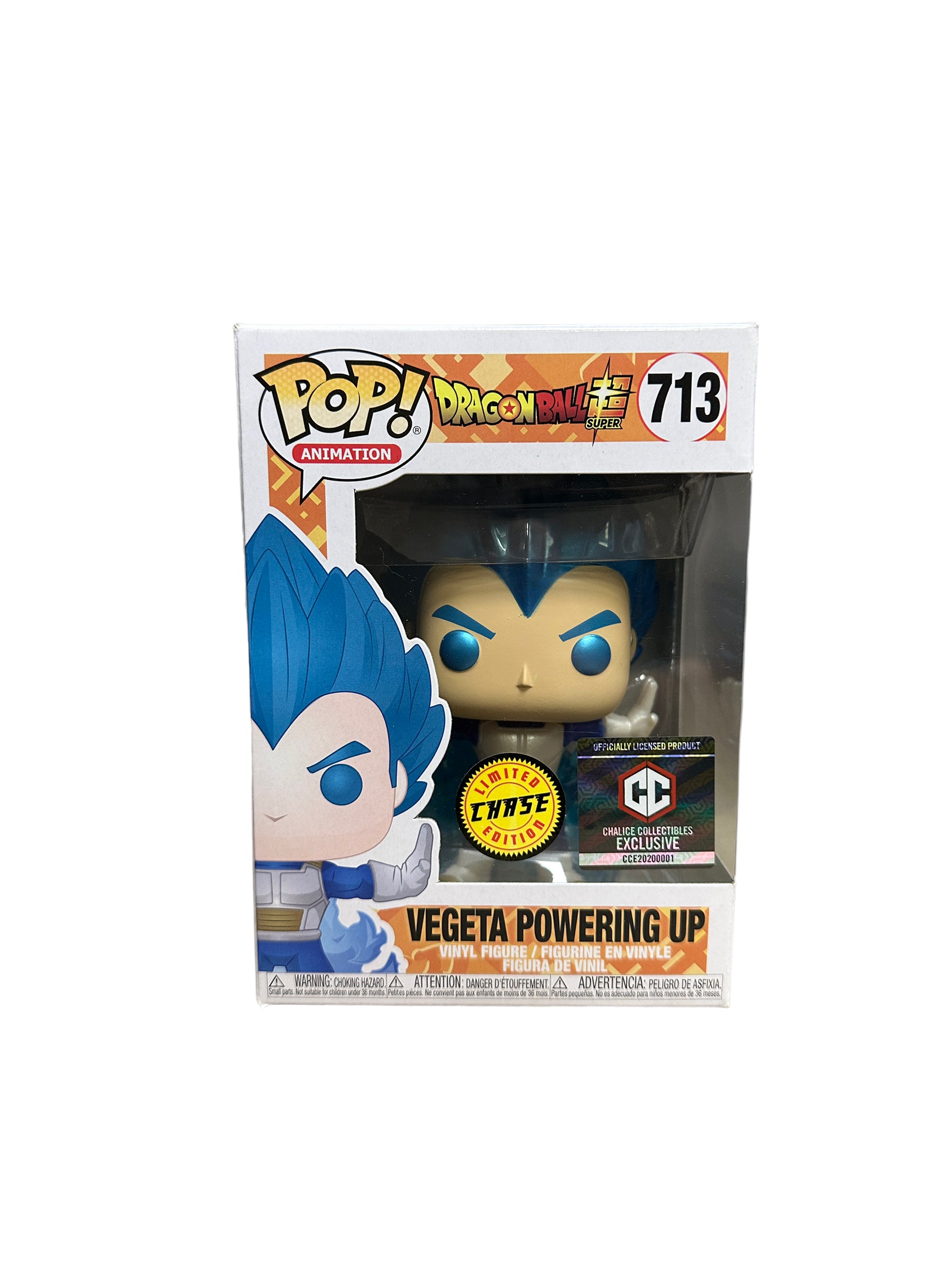 Vegeta Powering Up #713 (Metallic Chase) Funko Pop! - Dragon Ball Super - Chalice Collectibles Exclusive - Condition 8.75/10