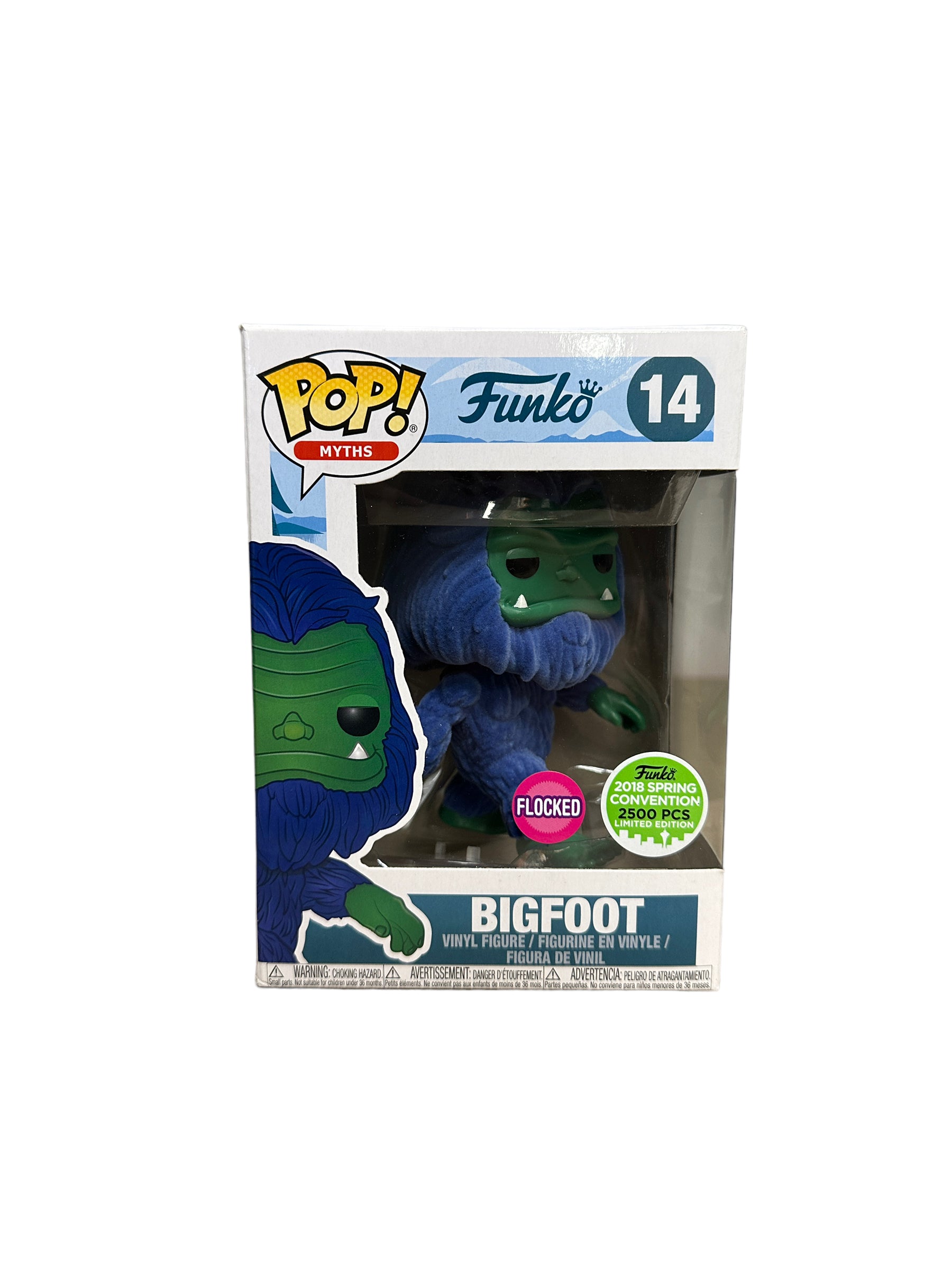Bigfoot #14 (Blue / Green Flocked) Funko Pop! - Myths - ECCC 2018 Shared Exclusive LE2500 Pcs - Condition 8.5/10