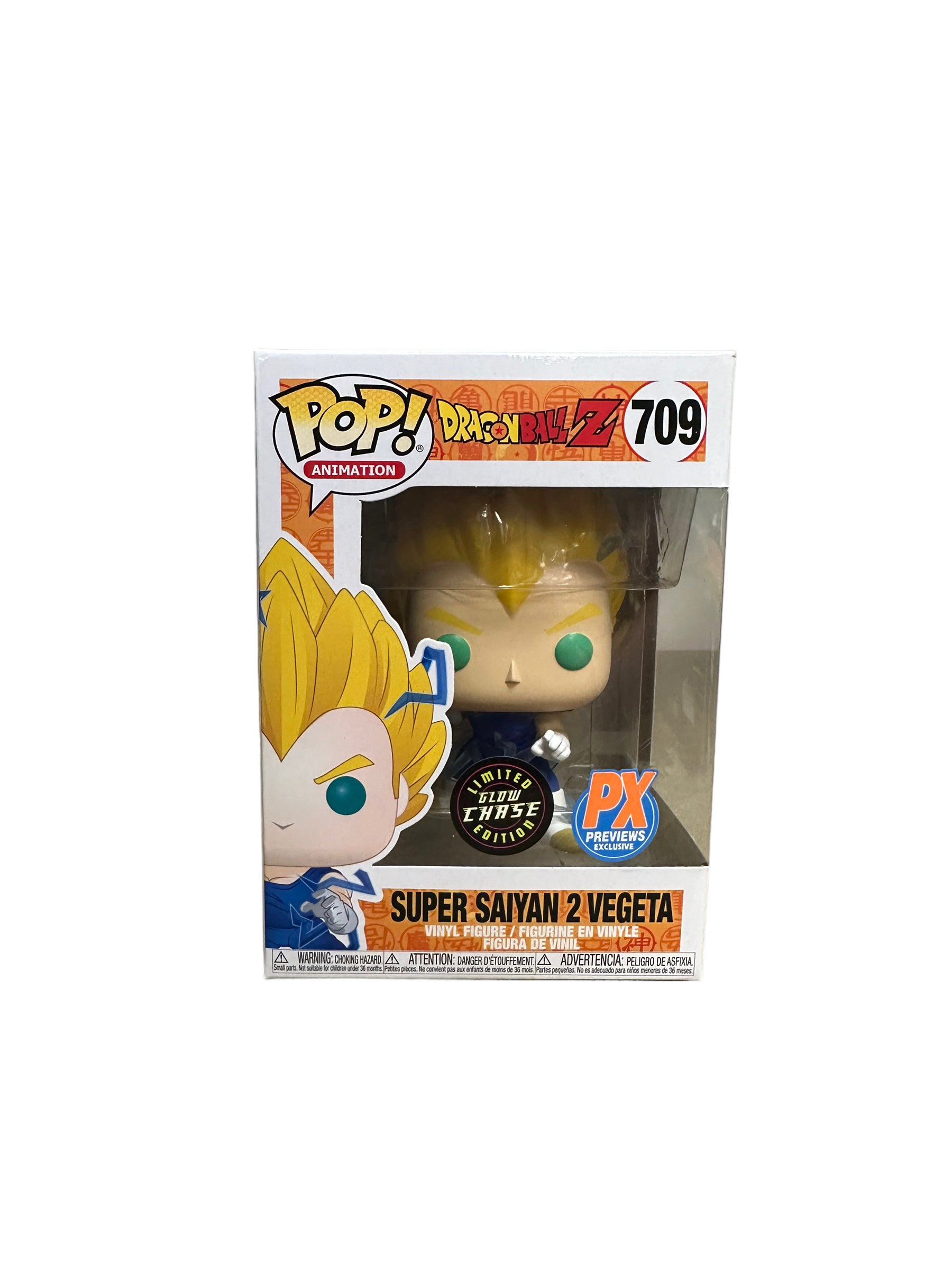 Super Saiyan 2 Vegeta #709 (Glow Chase) Funko Pop! - Dragon Ball Z - PX Previews Exclusive - Condition 8.75/10