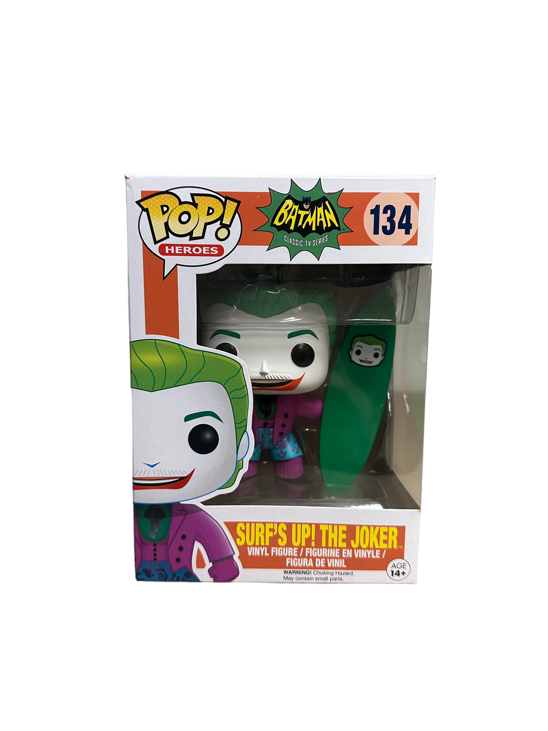 Surf's Up! The Joker #134 Funko Pop! - Batman Classic TV Series - 2016 Pop! - Condition 8.5/10